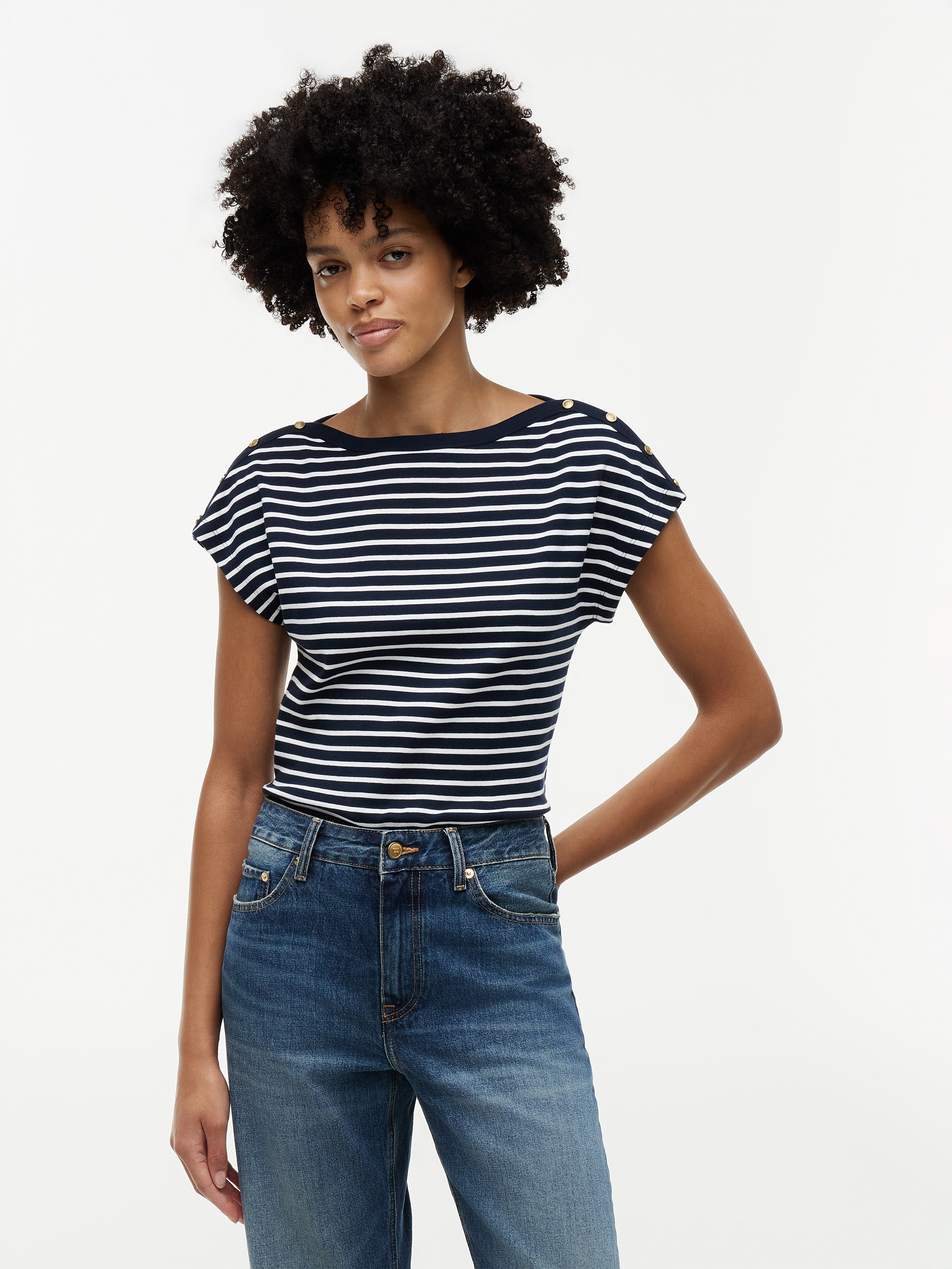 BRETON STRIPE DARK NIGHT NAVY/CALICO
