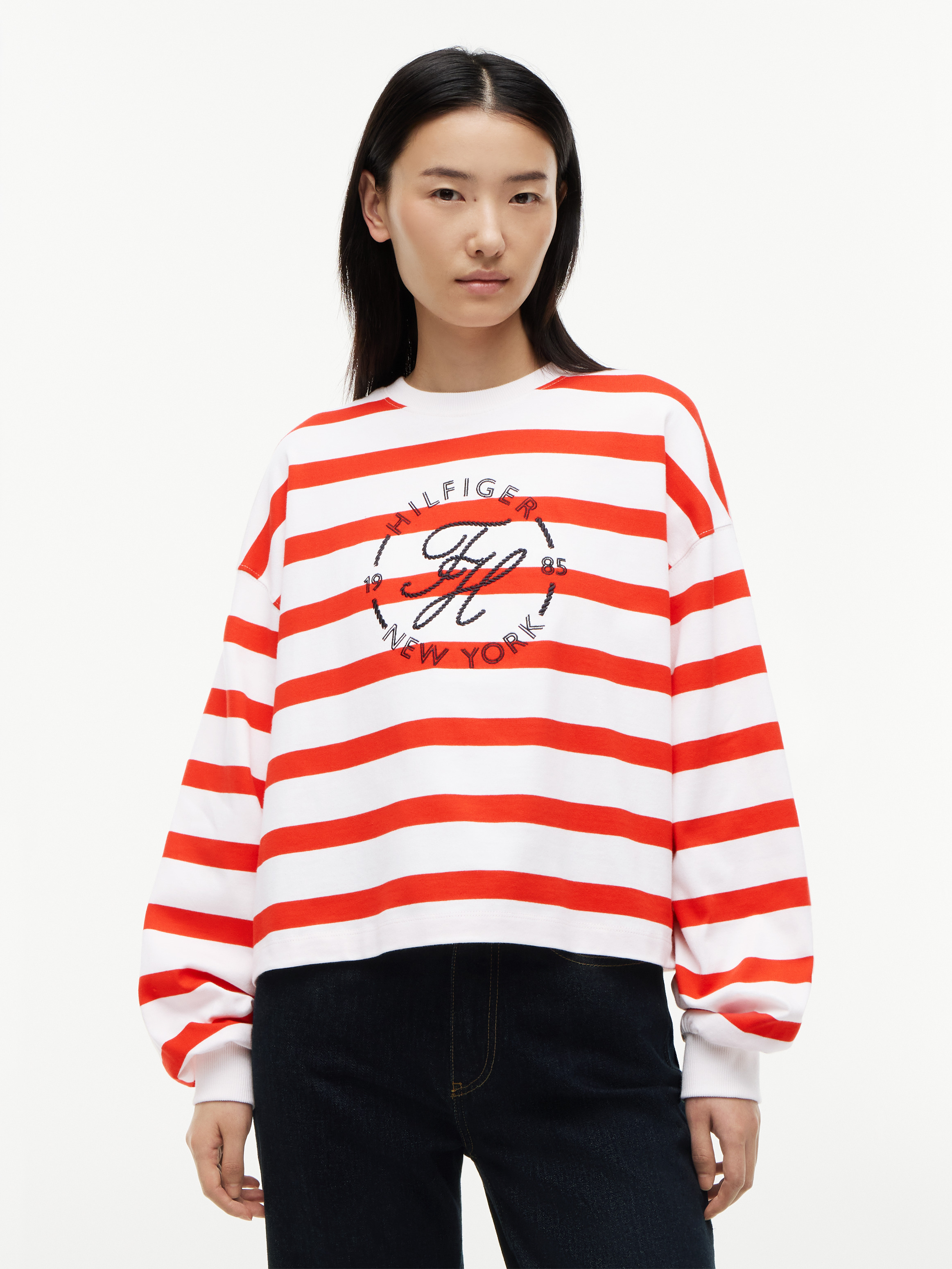 Logo Relaxed Crew Neck Sweatshirt