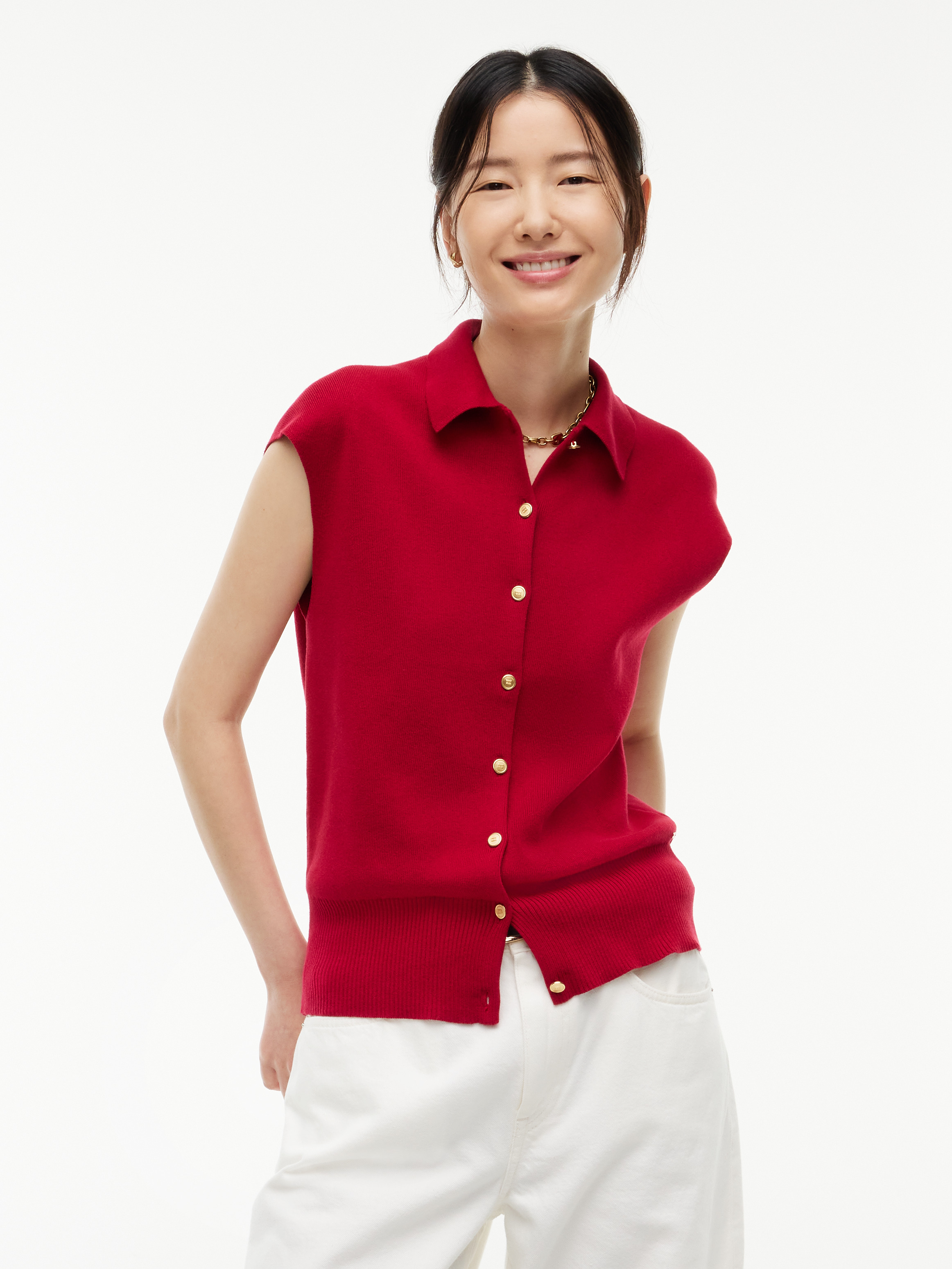 Premium Knit Polo Vest