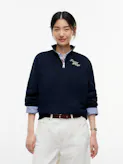 Logo Relaxed Terry Quarter-Zip Sweatshirt