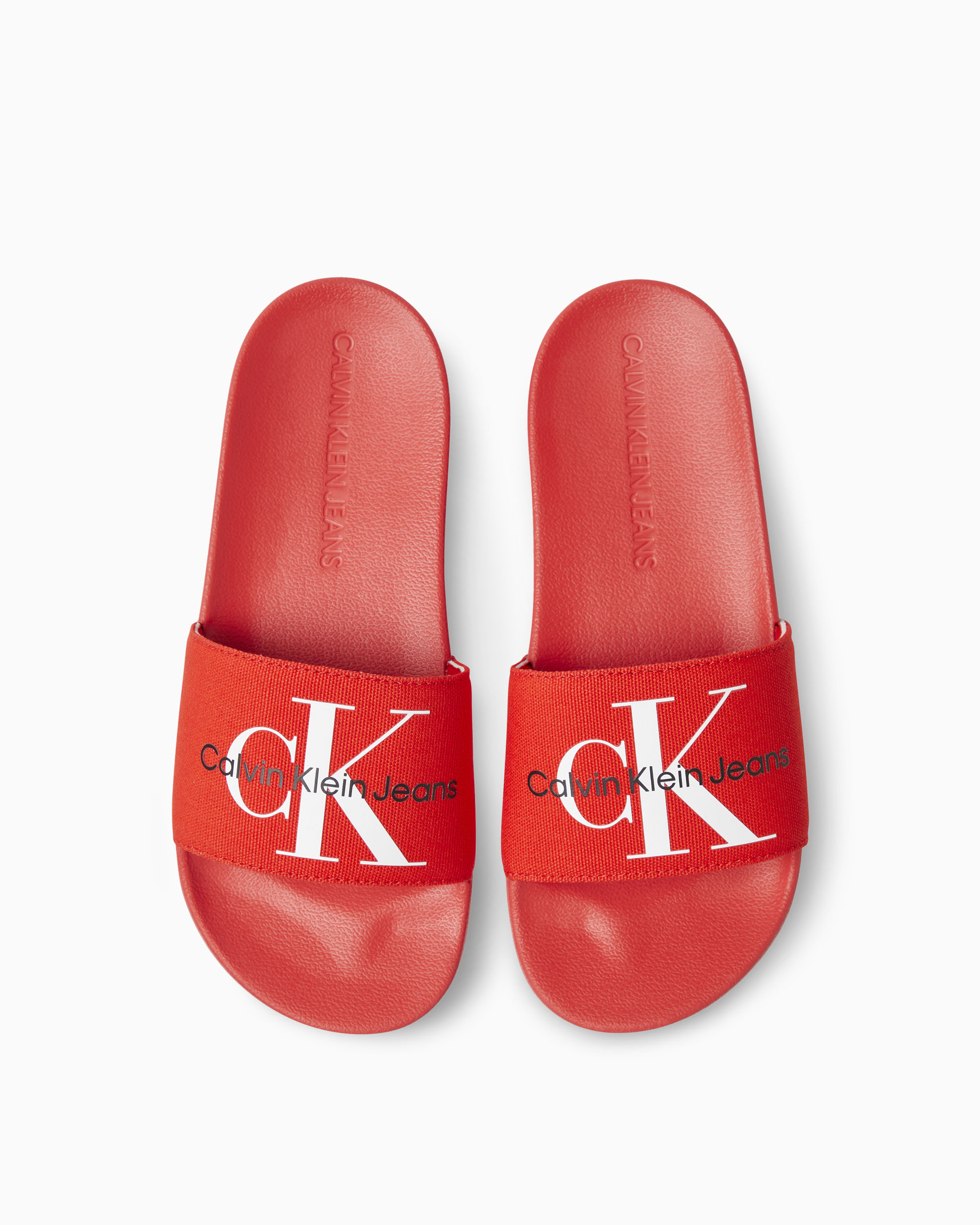 calvin klein slides red