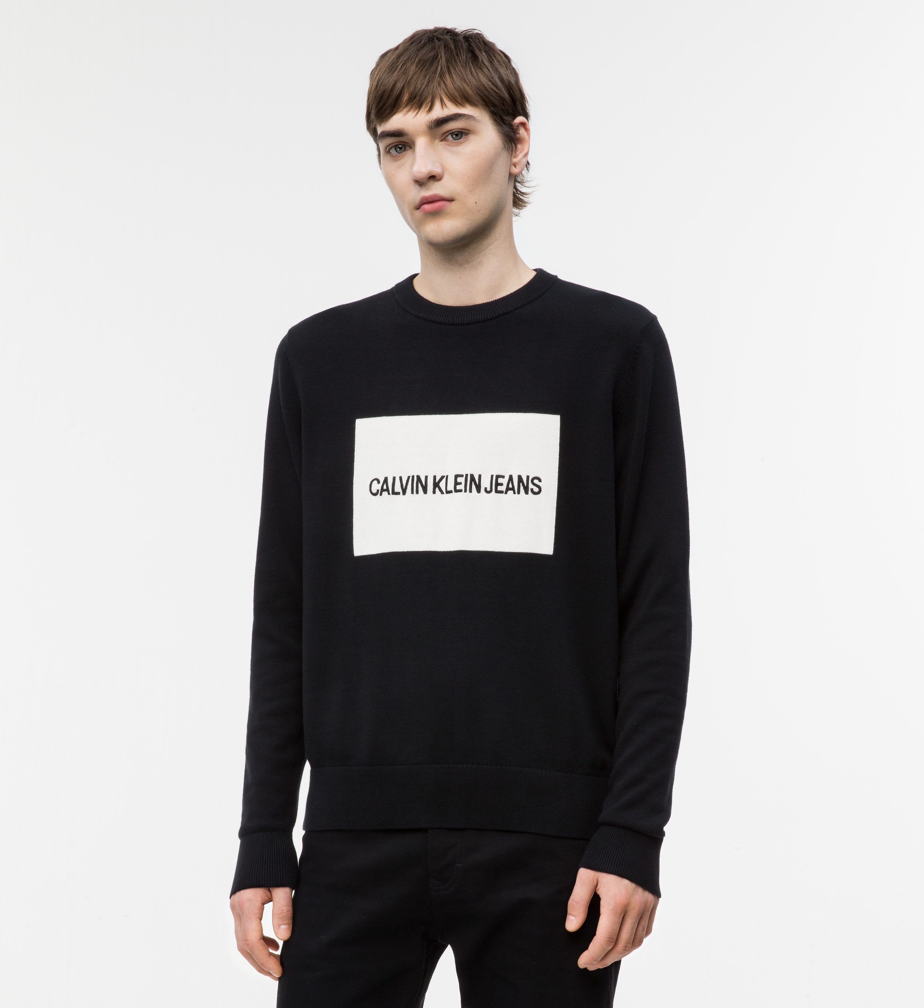 Calvin klein box logo cheap sweatshirt