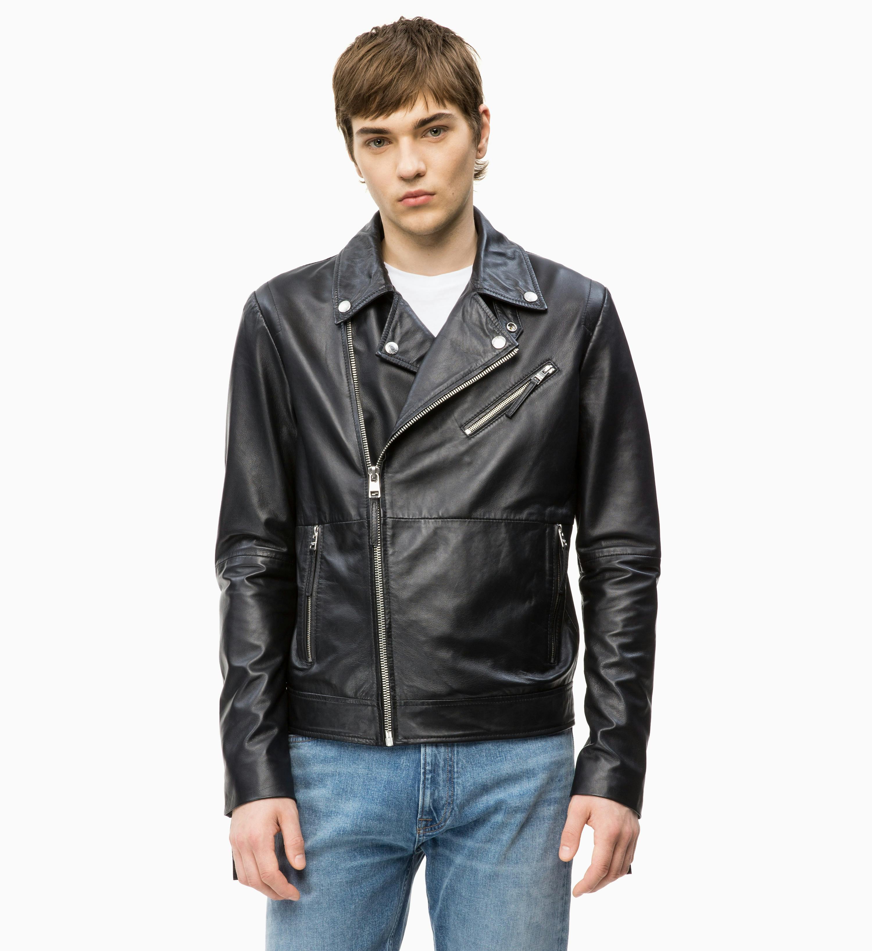 Calvin klein leather blazer Clearance