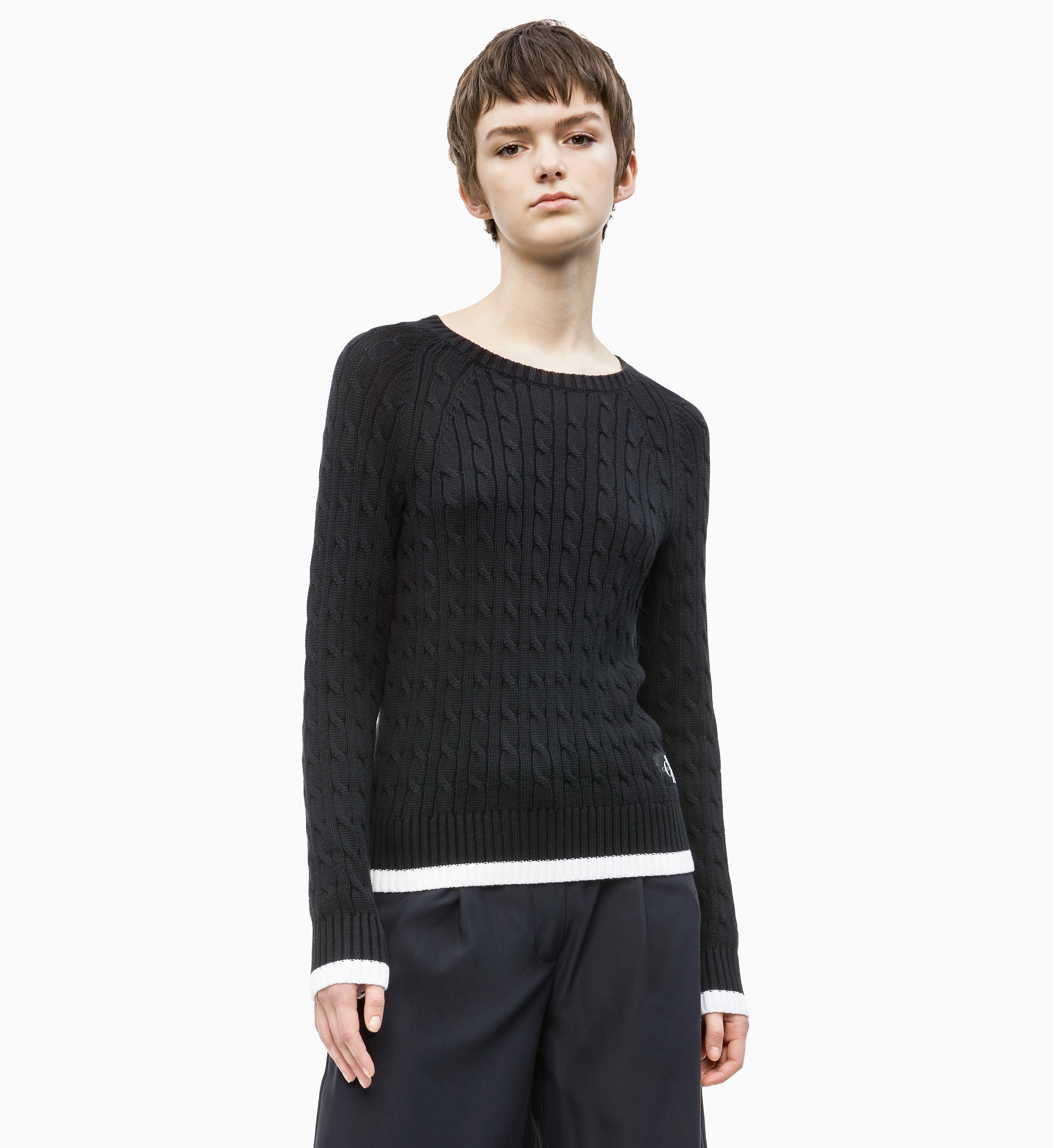 Calvin klein cable knit sweater new arrivals