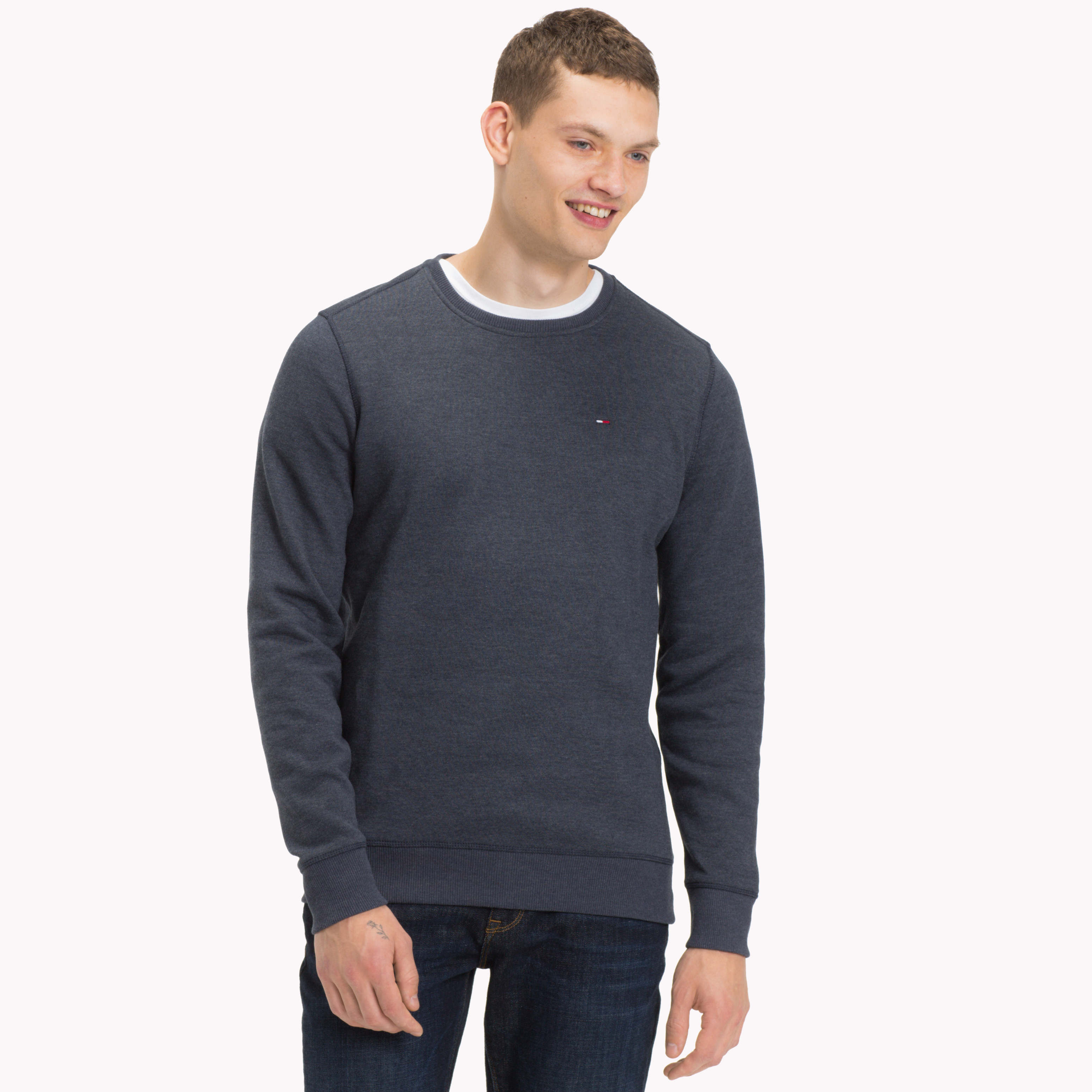 tommy hilfiger regular fit fleece sweatshirt