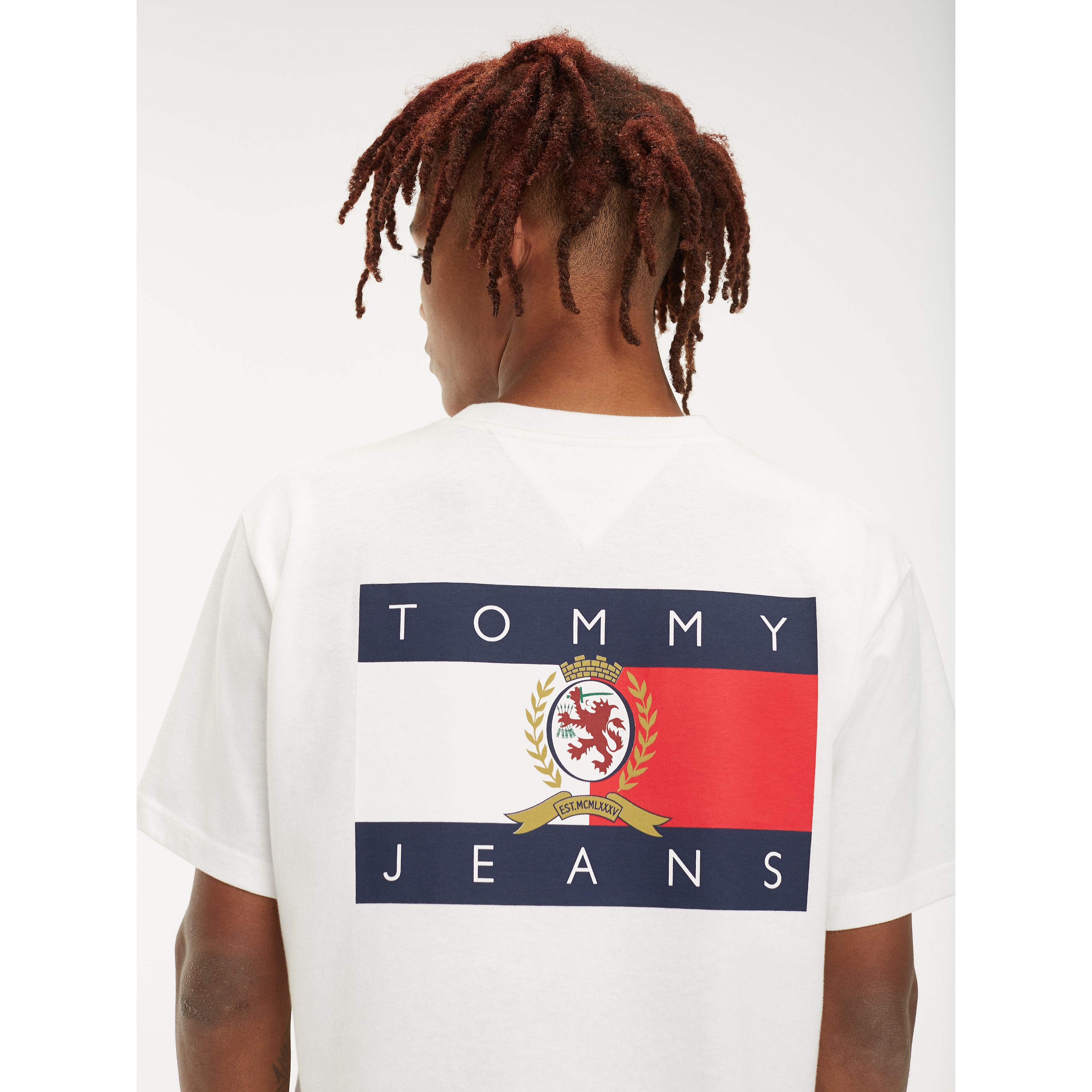 Blue Crest Flag Cotton T Shirt T Shirts Tommy Hilfiger