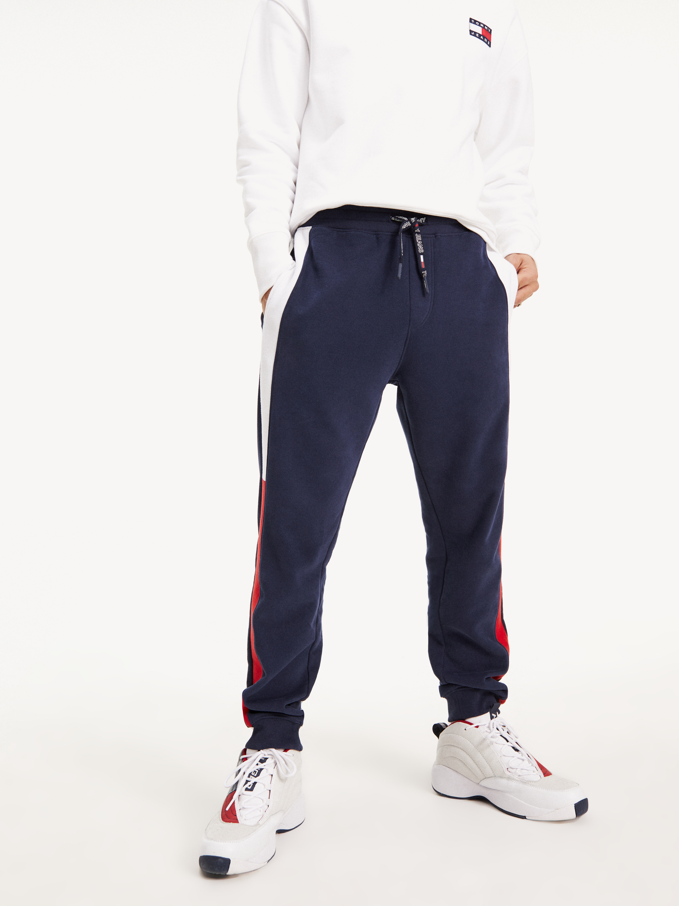 jacquard logo tape tracksuit joggers