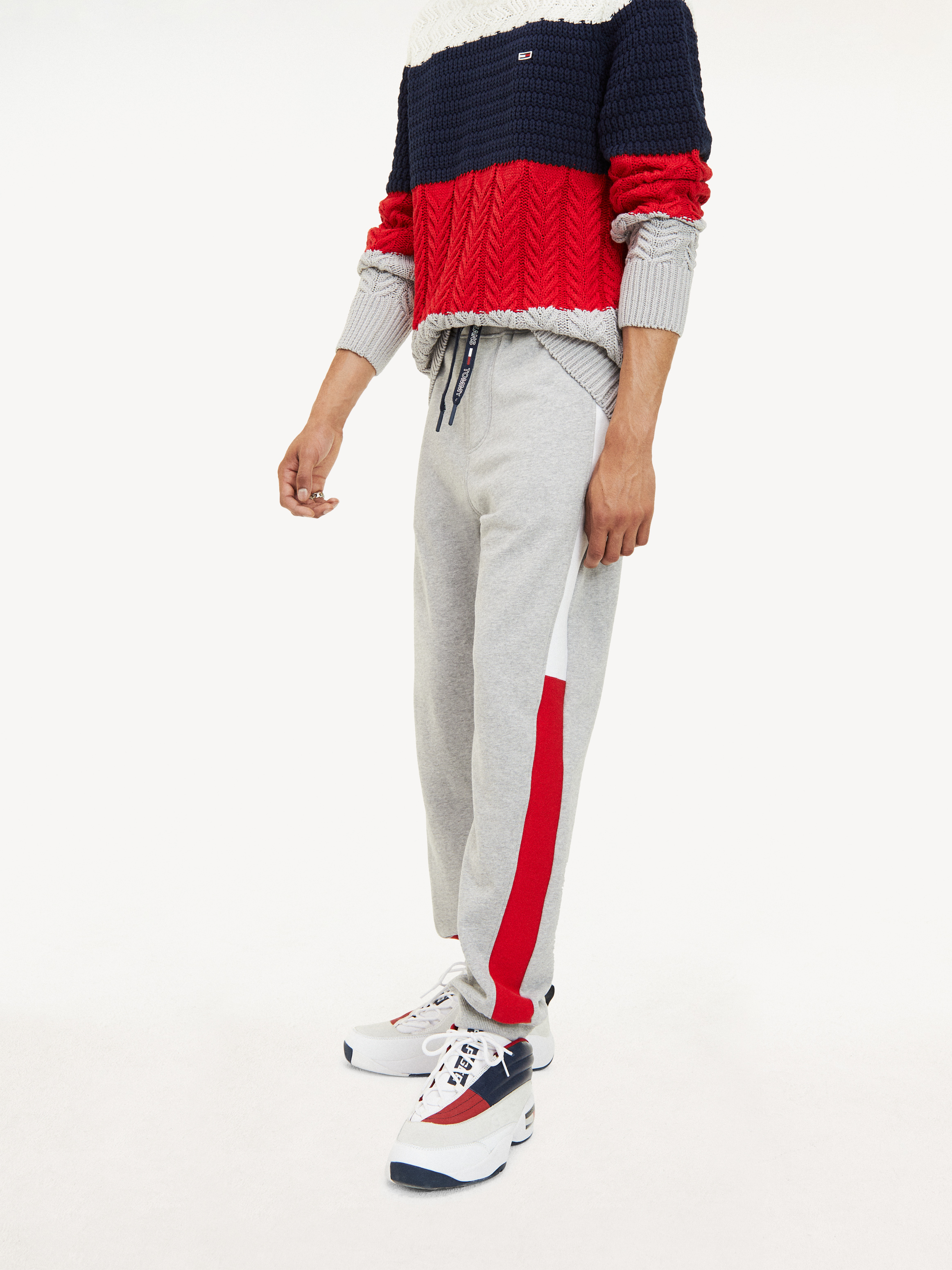 jacquard logo tape tracksuit joggers