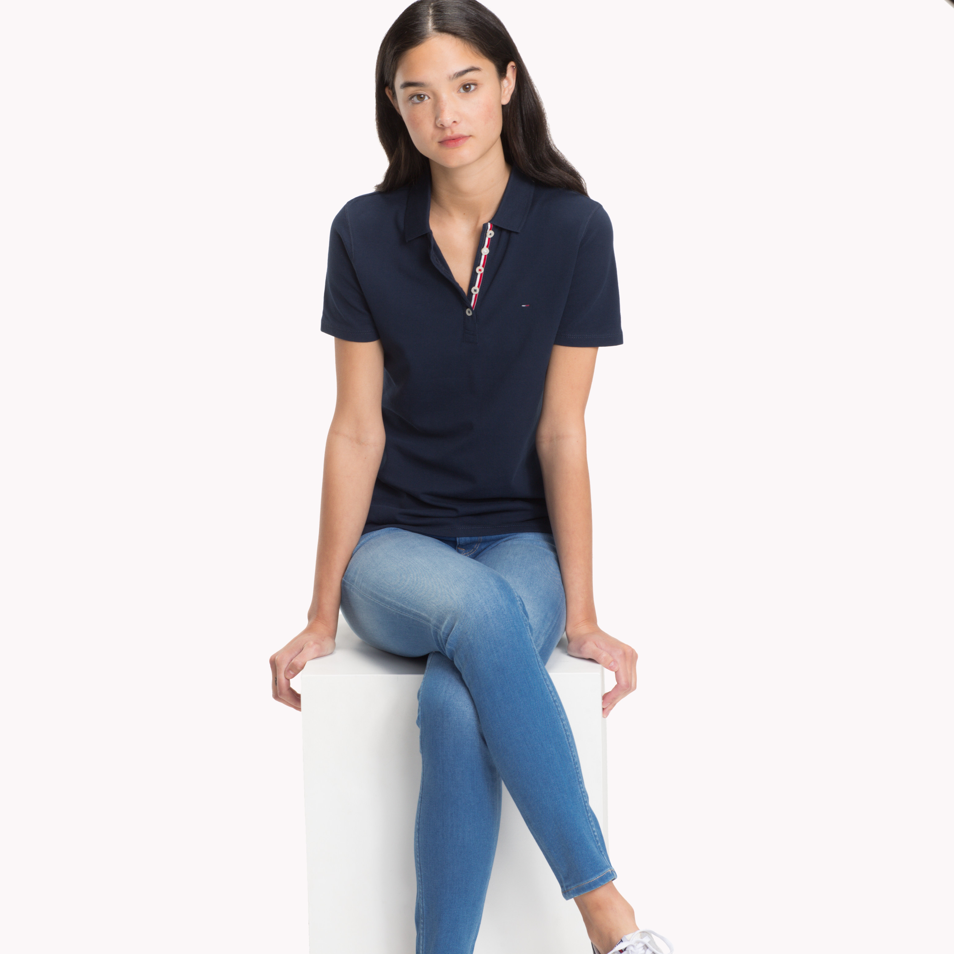 Blue Essential Organic Cotton Polo Shirt Polo Shirts Tommy Hilfiger