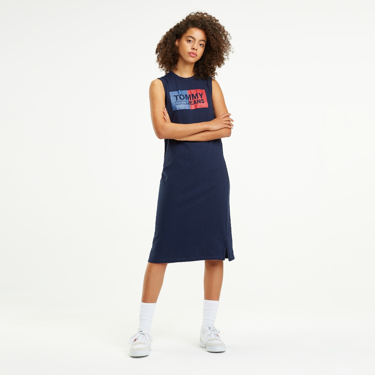 Tommy hilfiger logo tank on sale dress