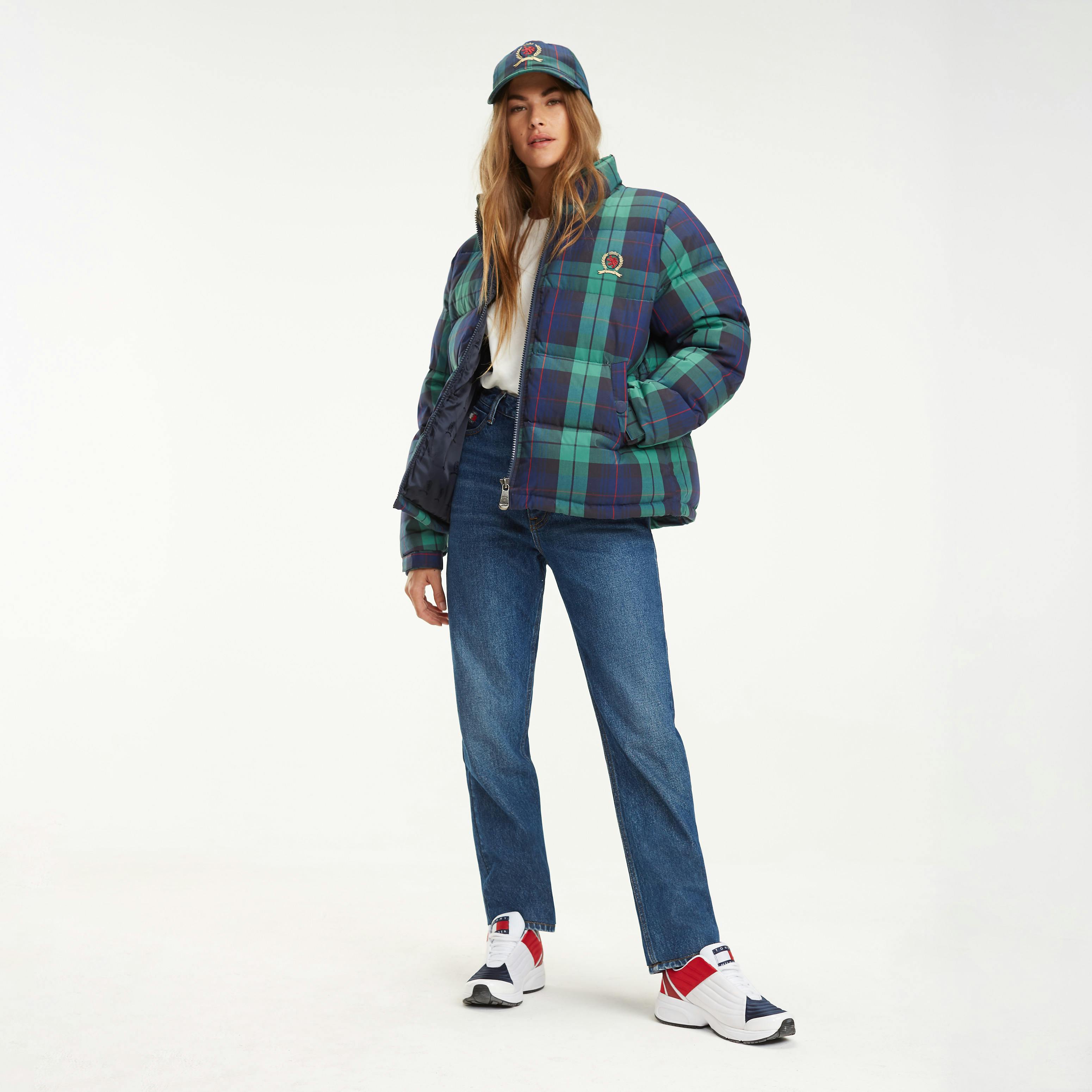 Tommy hilfiger tartan puffer jacket Clearance