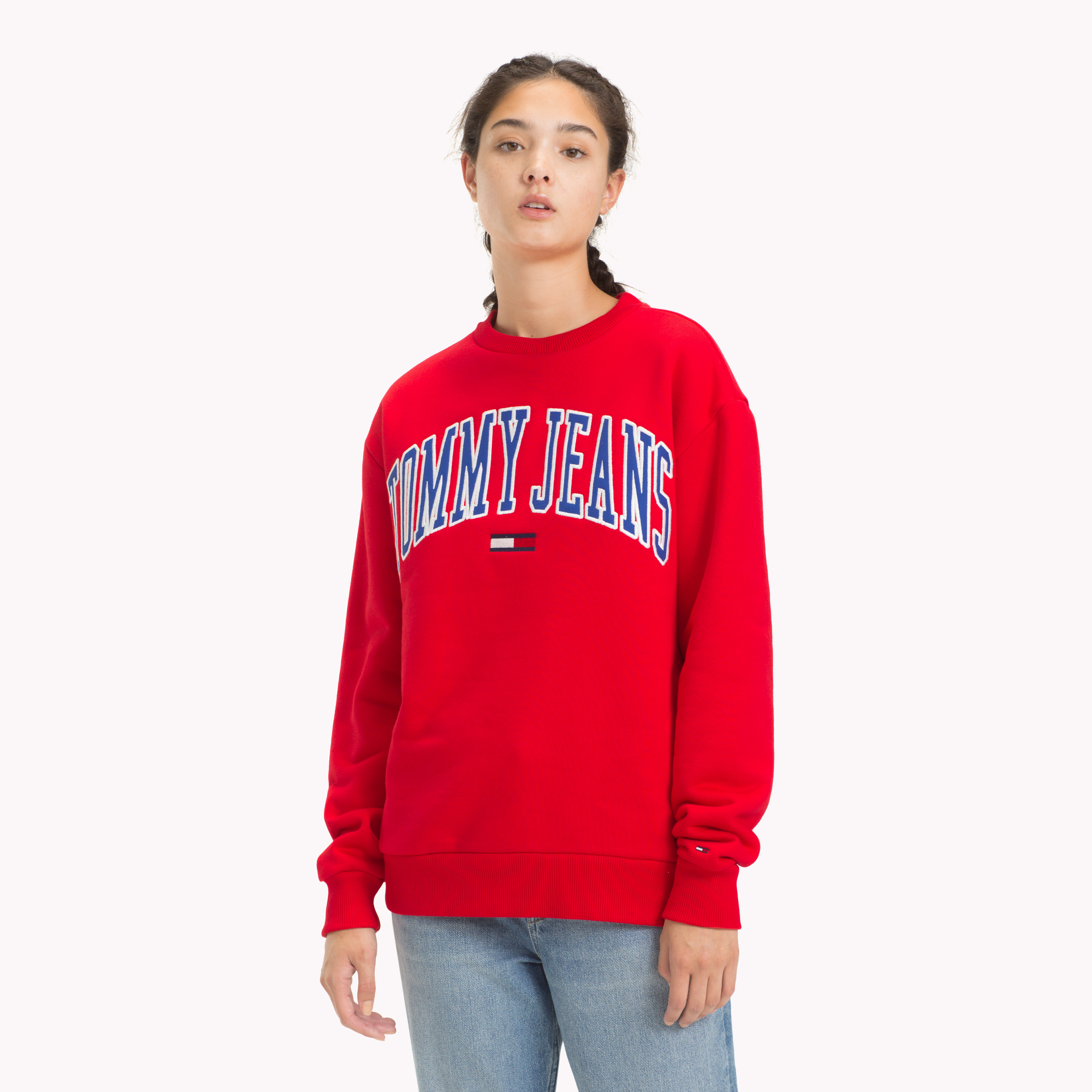 tommy jeans classic logo crew