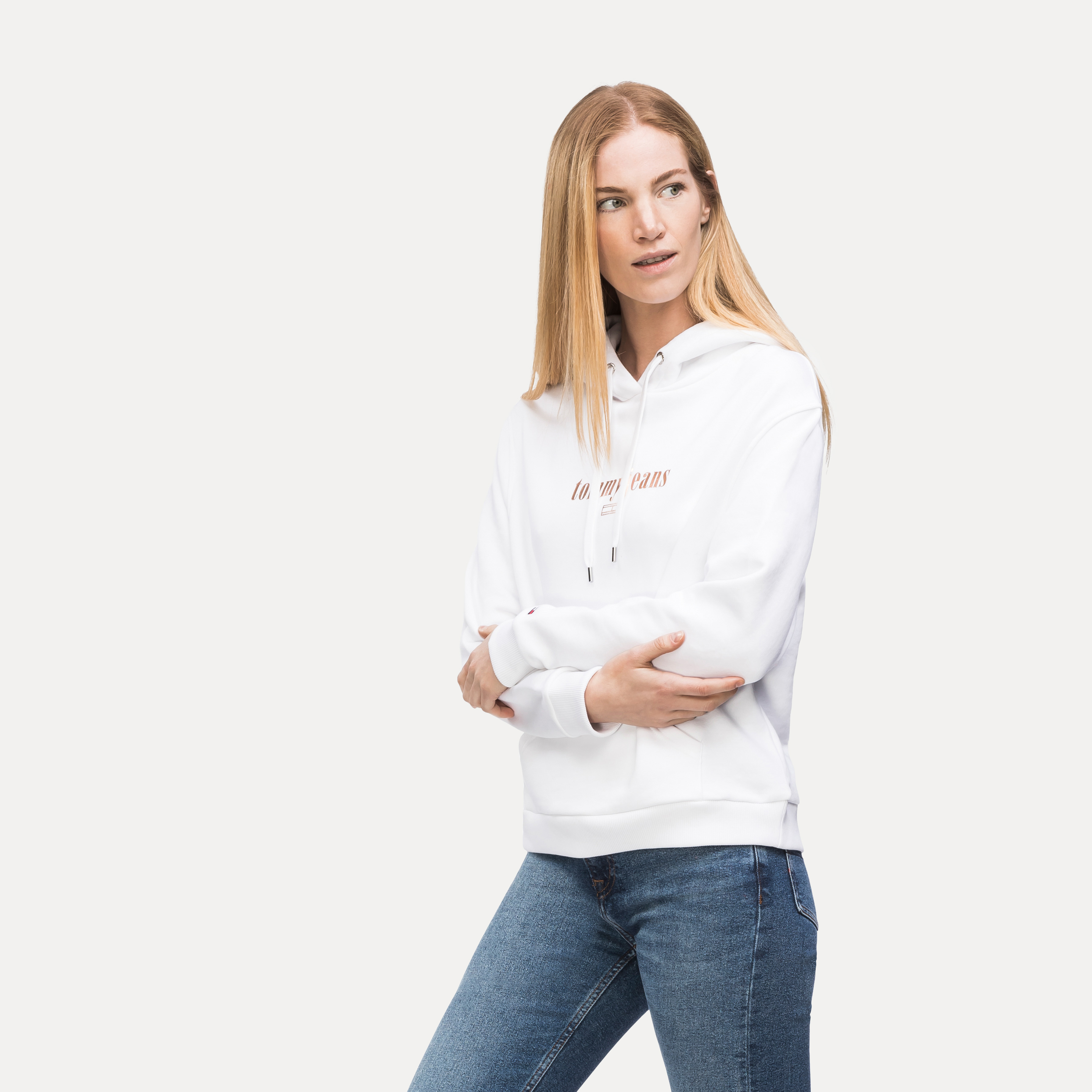 tommy hilfiger signature tape logo hoodie