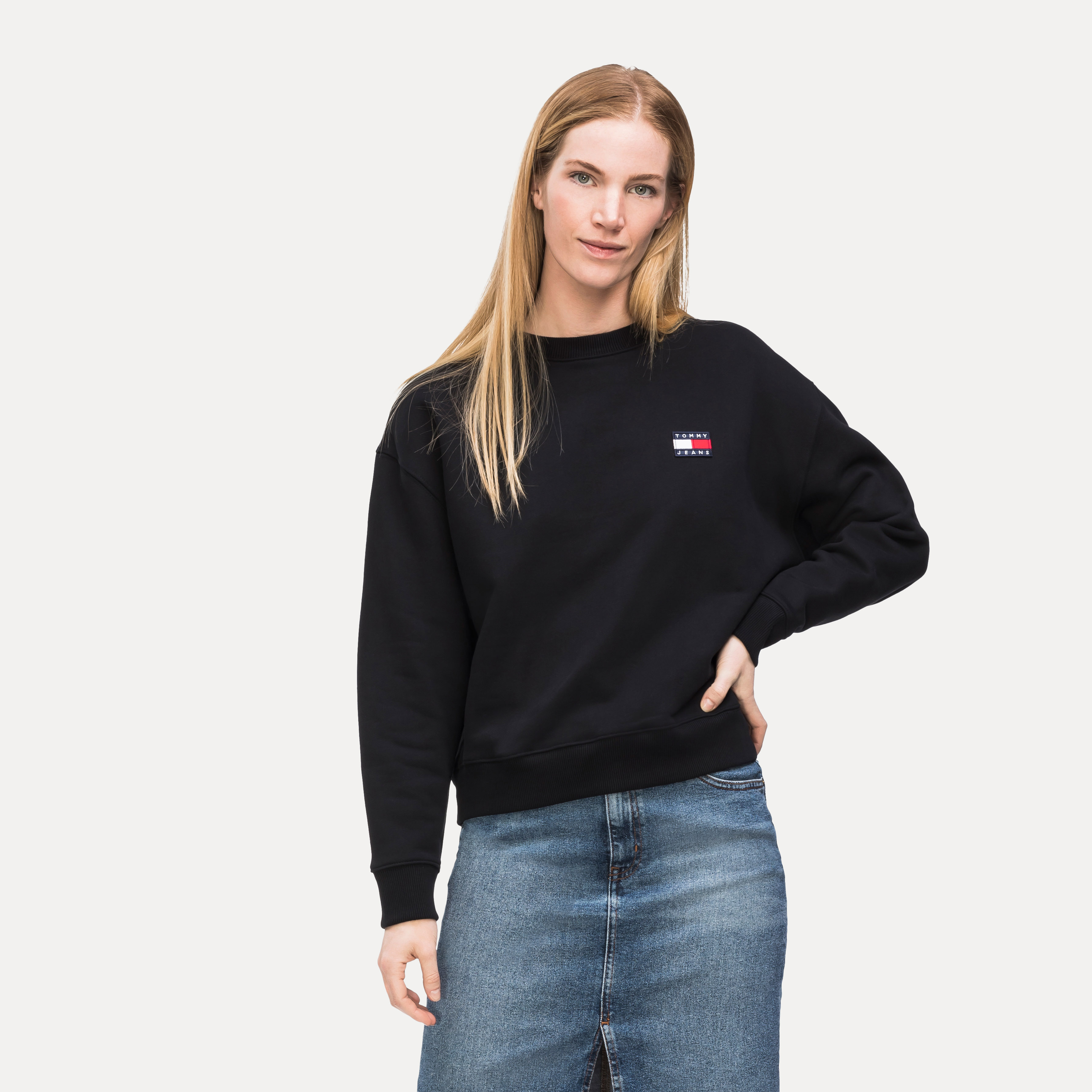 tommy badge relaxed fit sweatshirt