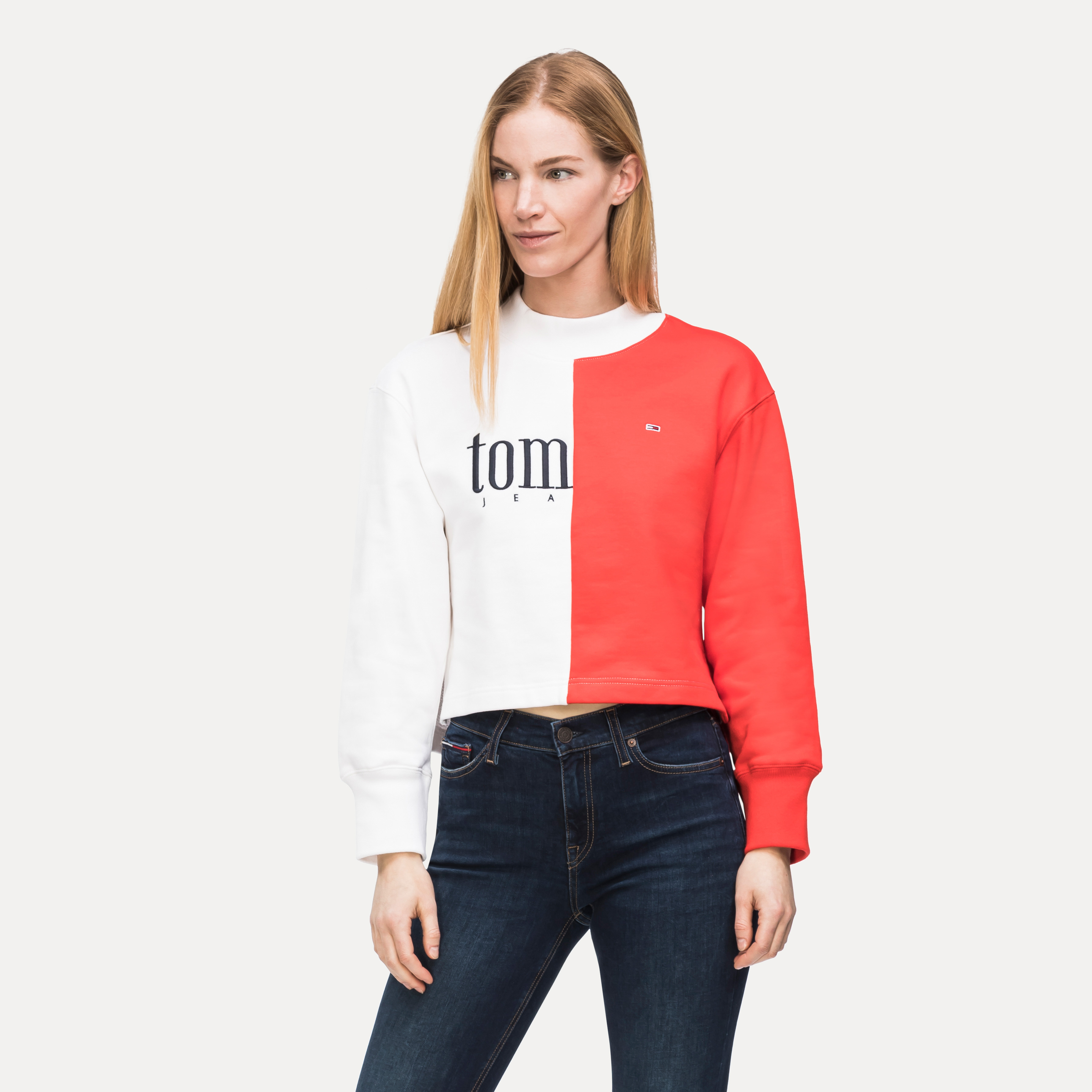 tommy jeans pastel colorblock w sweat