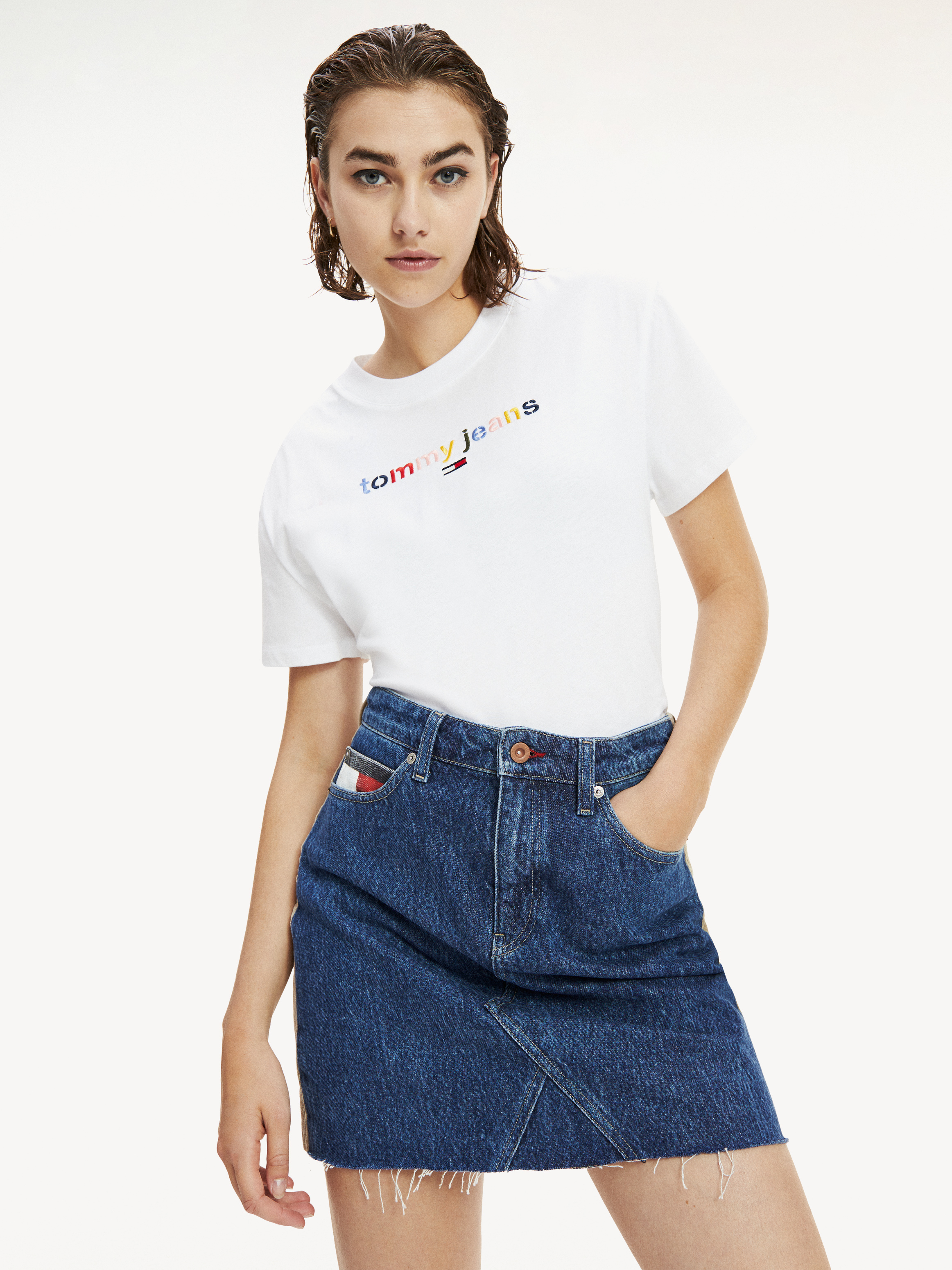 Multicolour Logo Cropped T-shirt | T 