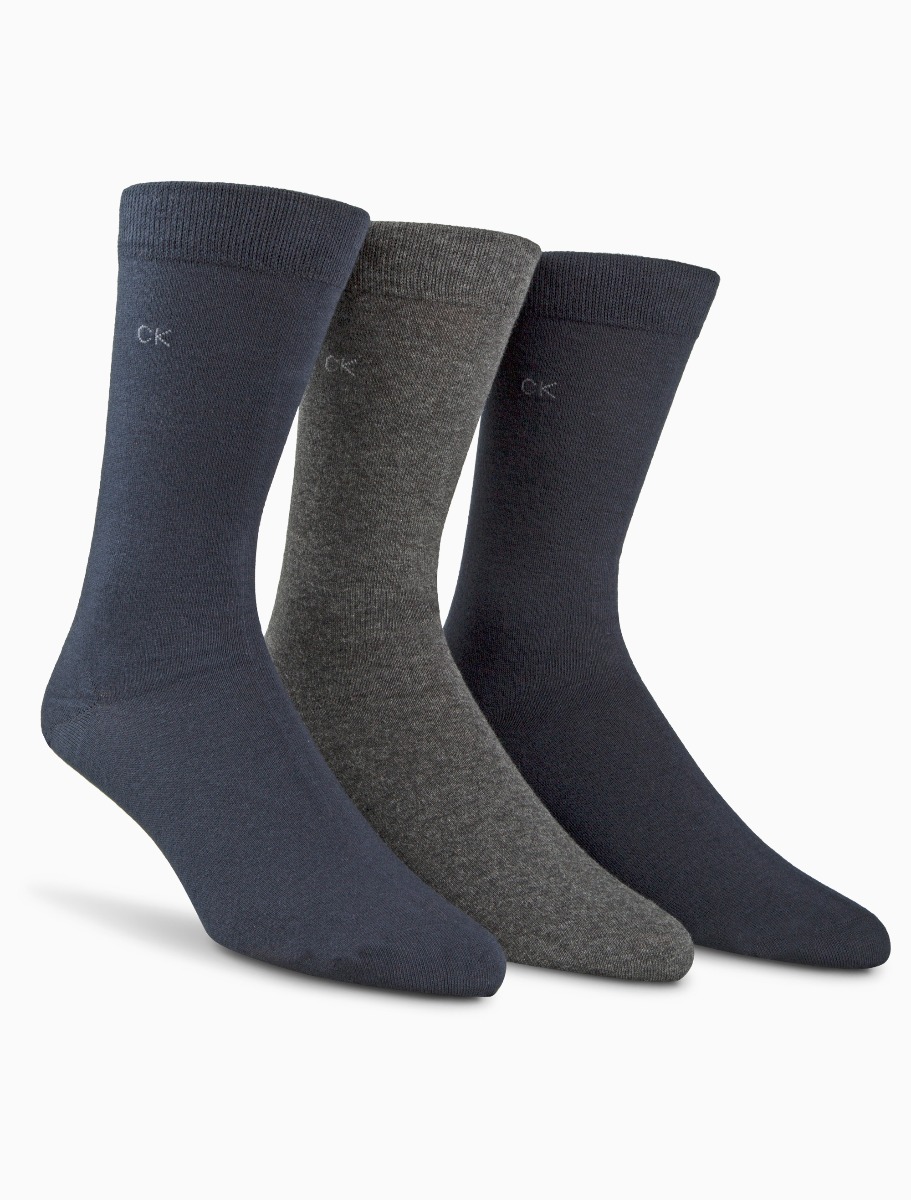 3 Pack Flat Knit Crew Socks Socks Calvin Klein