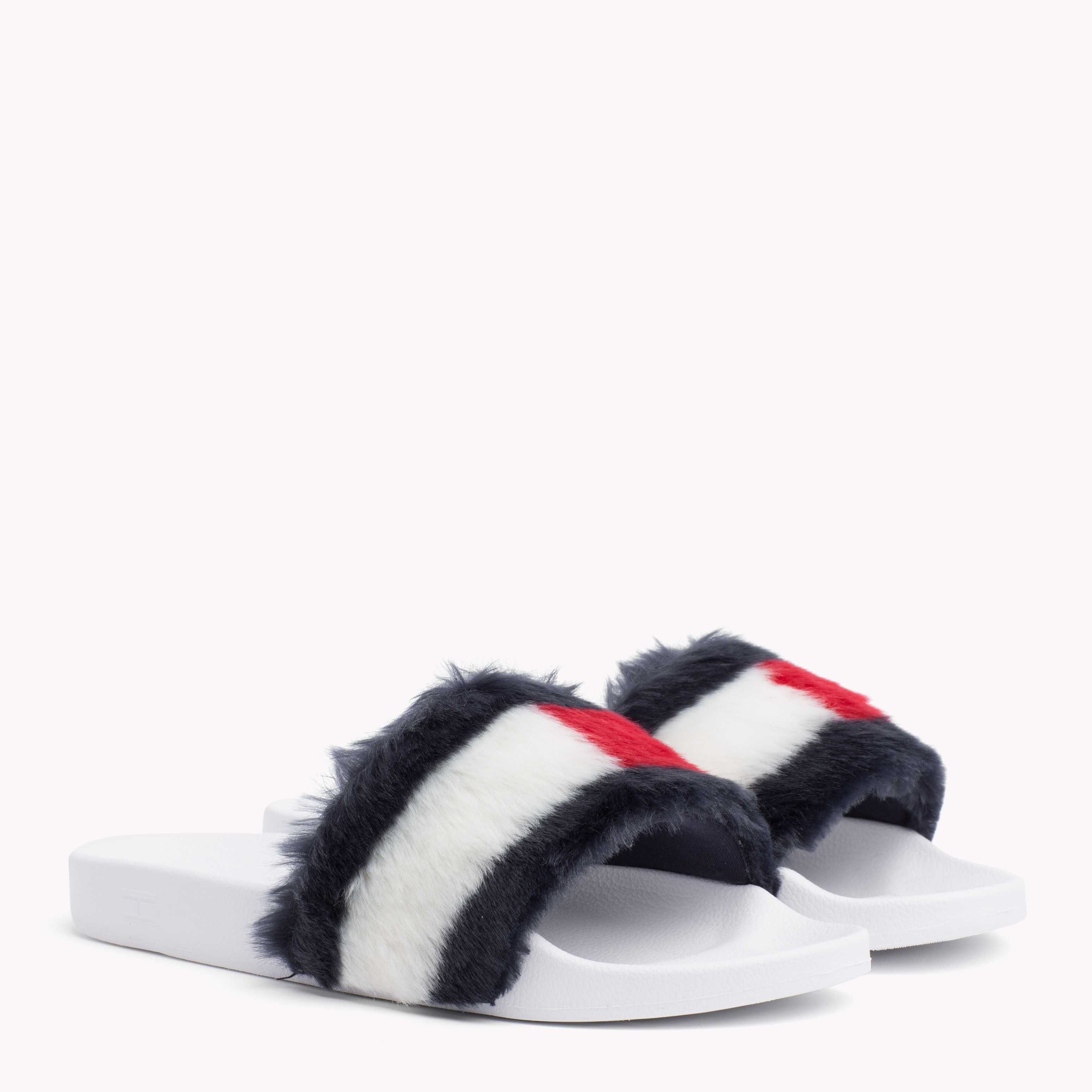 Tommy hilfiger funny fur pool slides discount