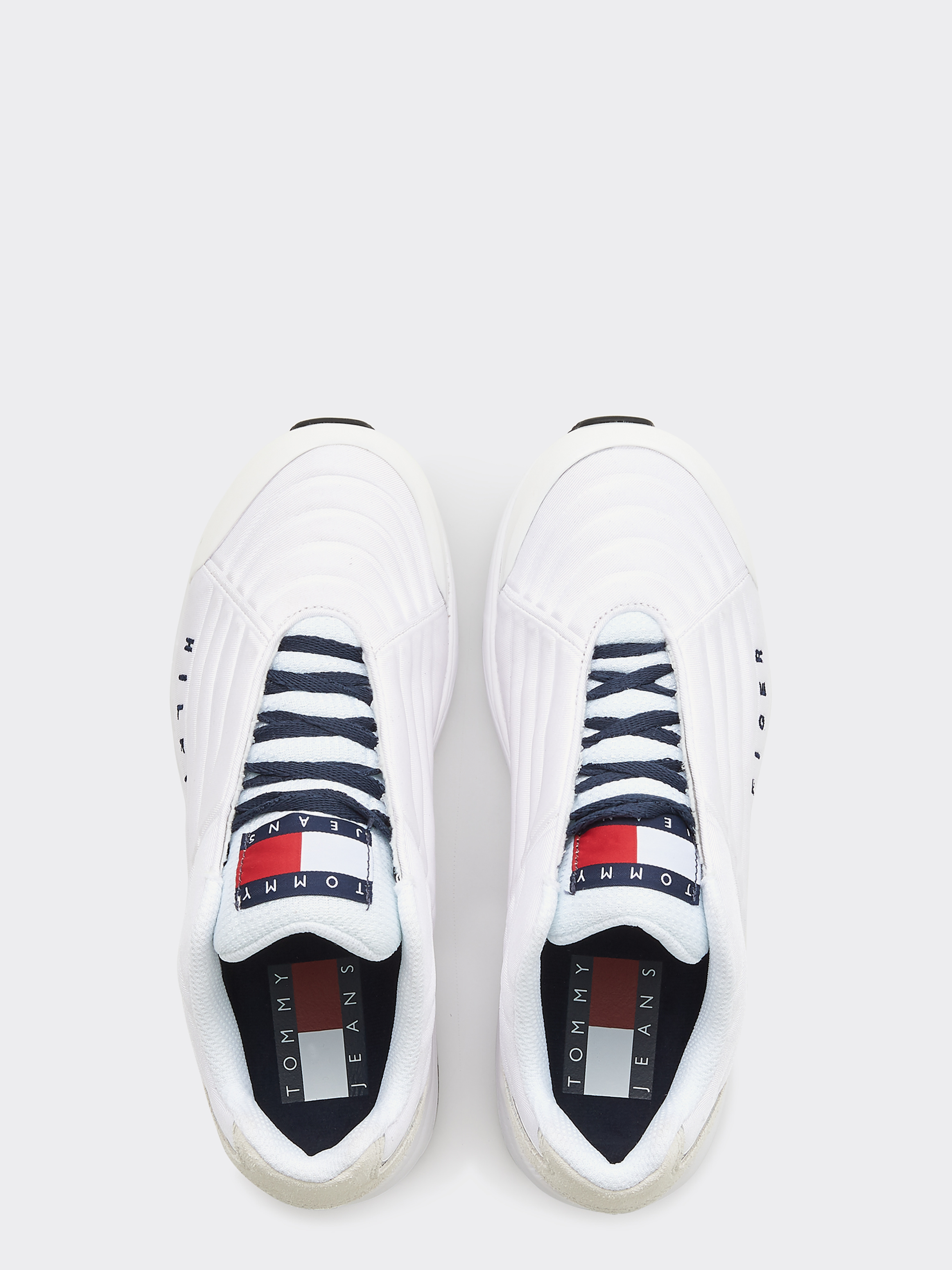 tommy hilfiger metallic back trainers