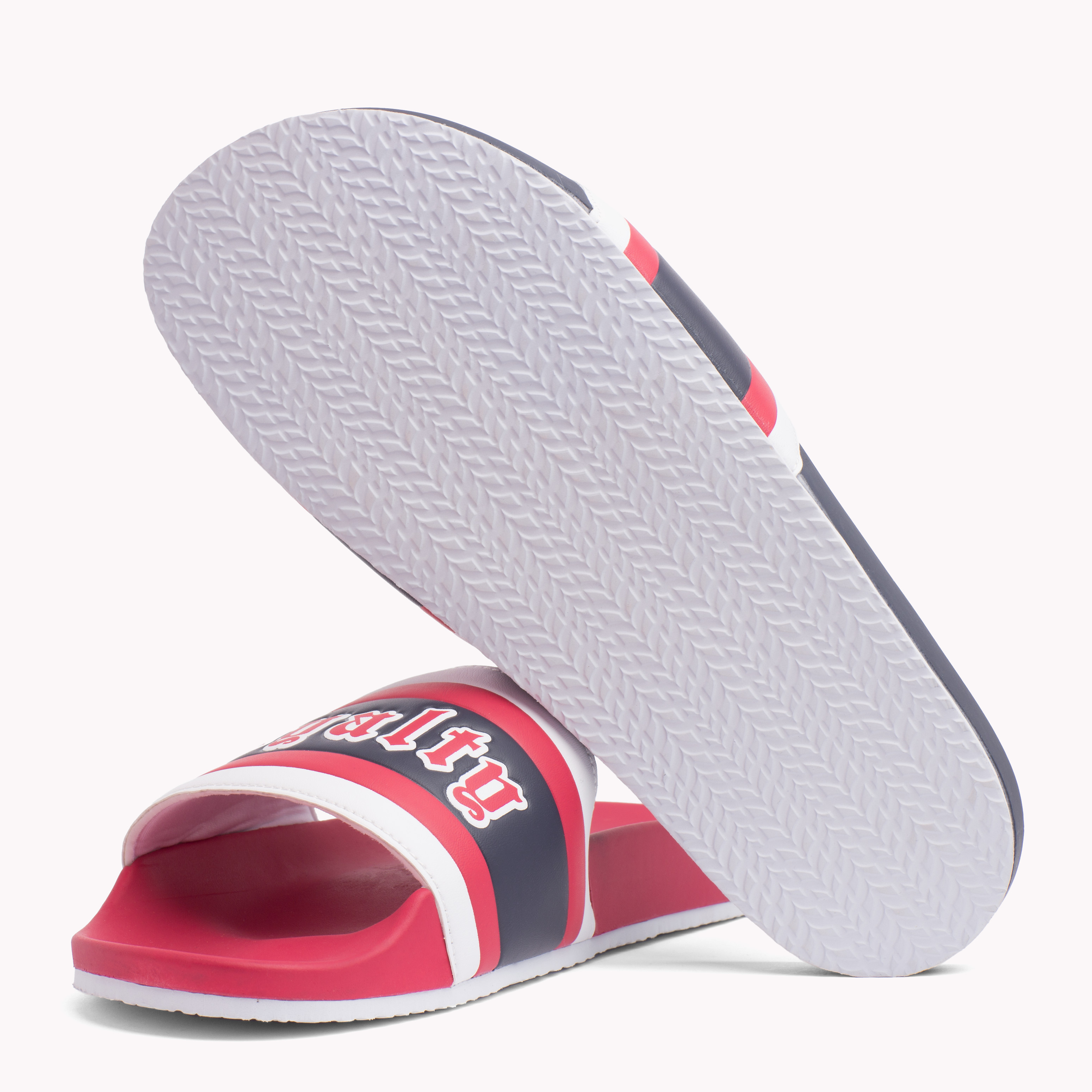 Red Lewis Hamilton Loyalty Sliders Shoes Tommy Hilfiger
