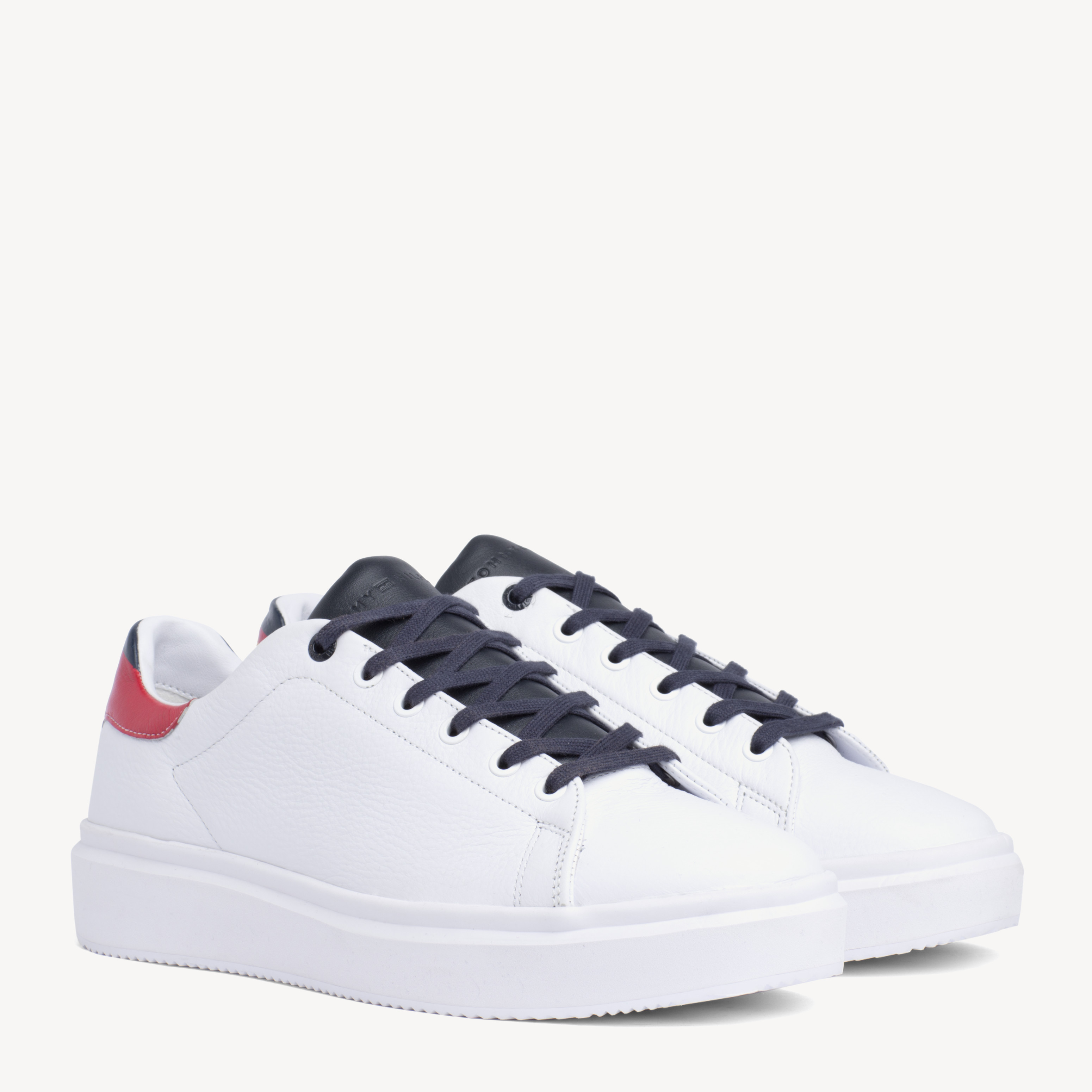 tommy hilfiger corporate leather trainers