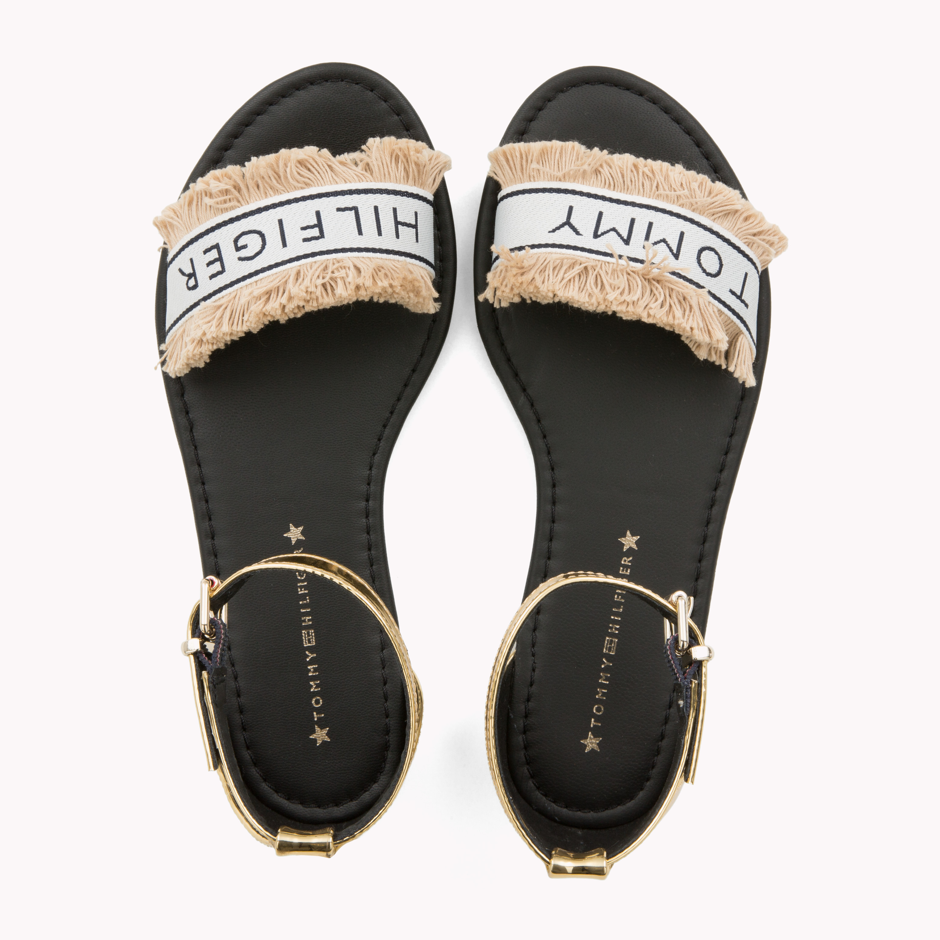 Tommy hilfiger mirror metallic flat sandal top