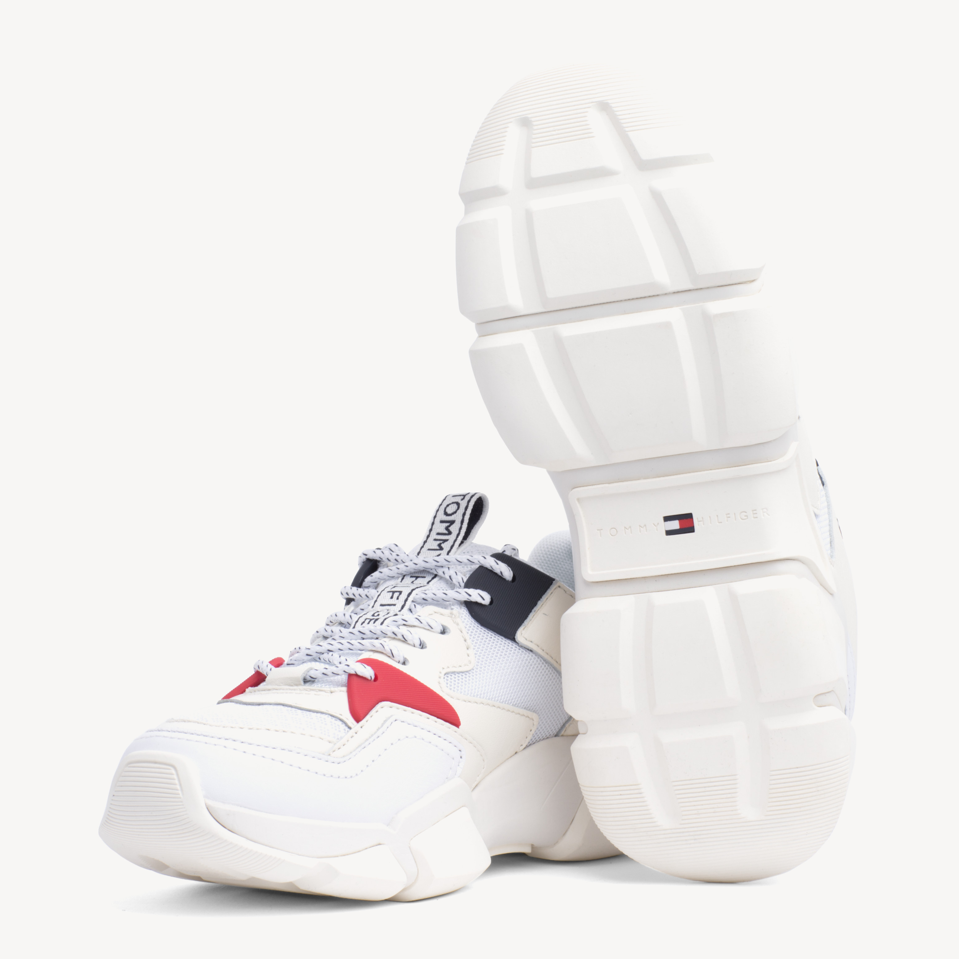 Chunky Mixed Textile Trainers Sneakers Tommy Hilfiger