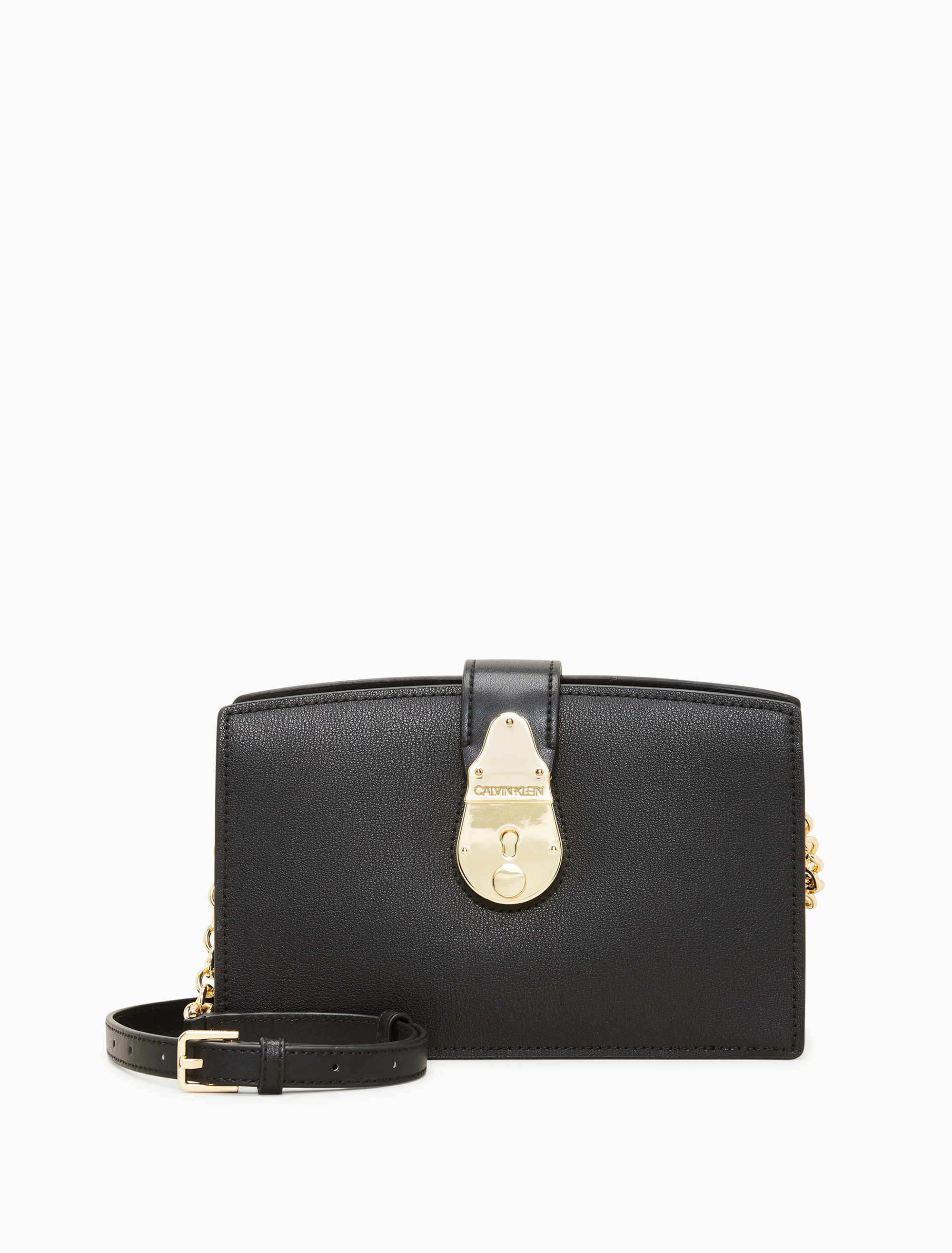 ck push lock shoulder bag