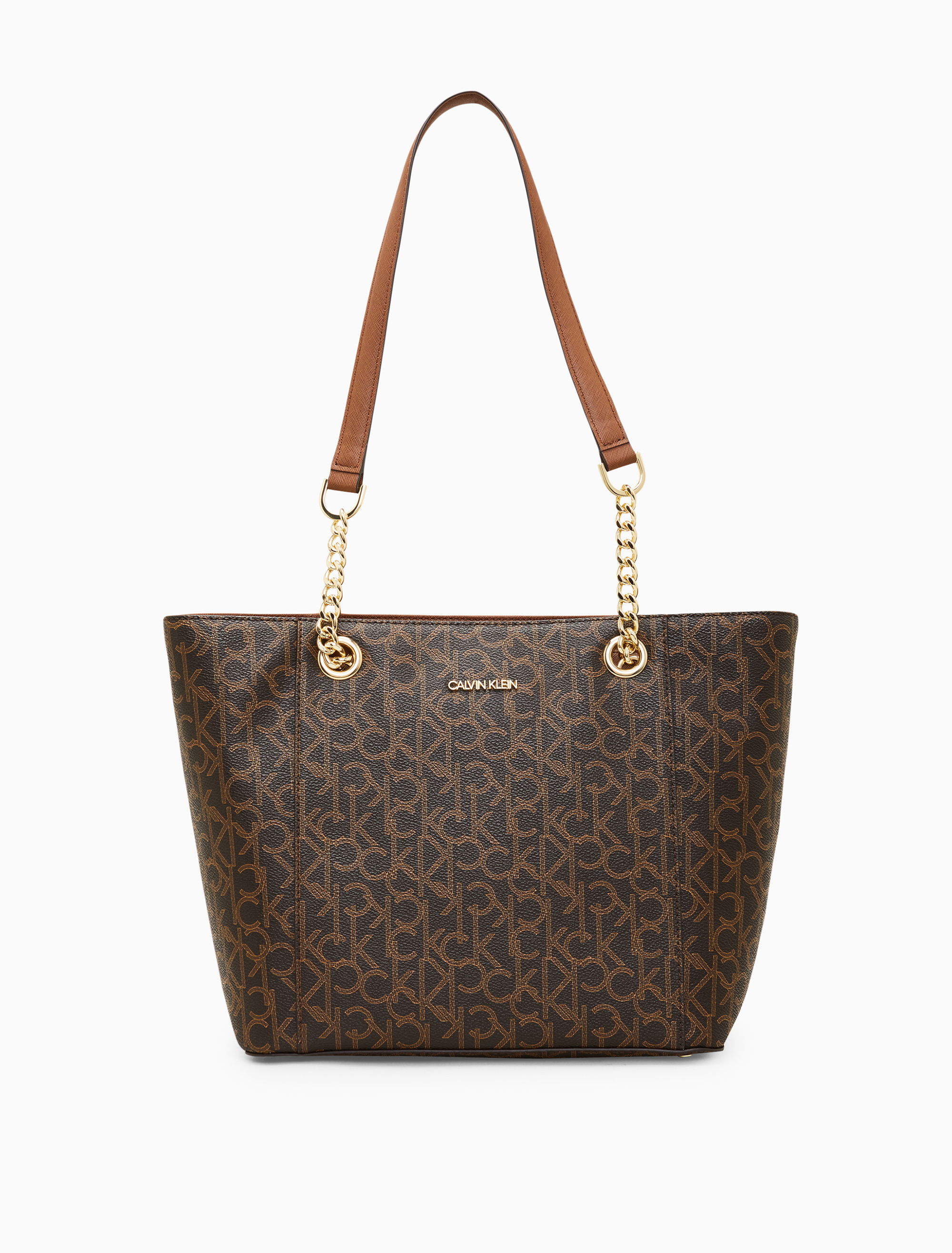 Calvin klein tote bag on sale brown