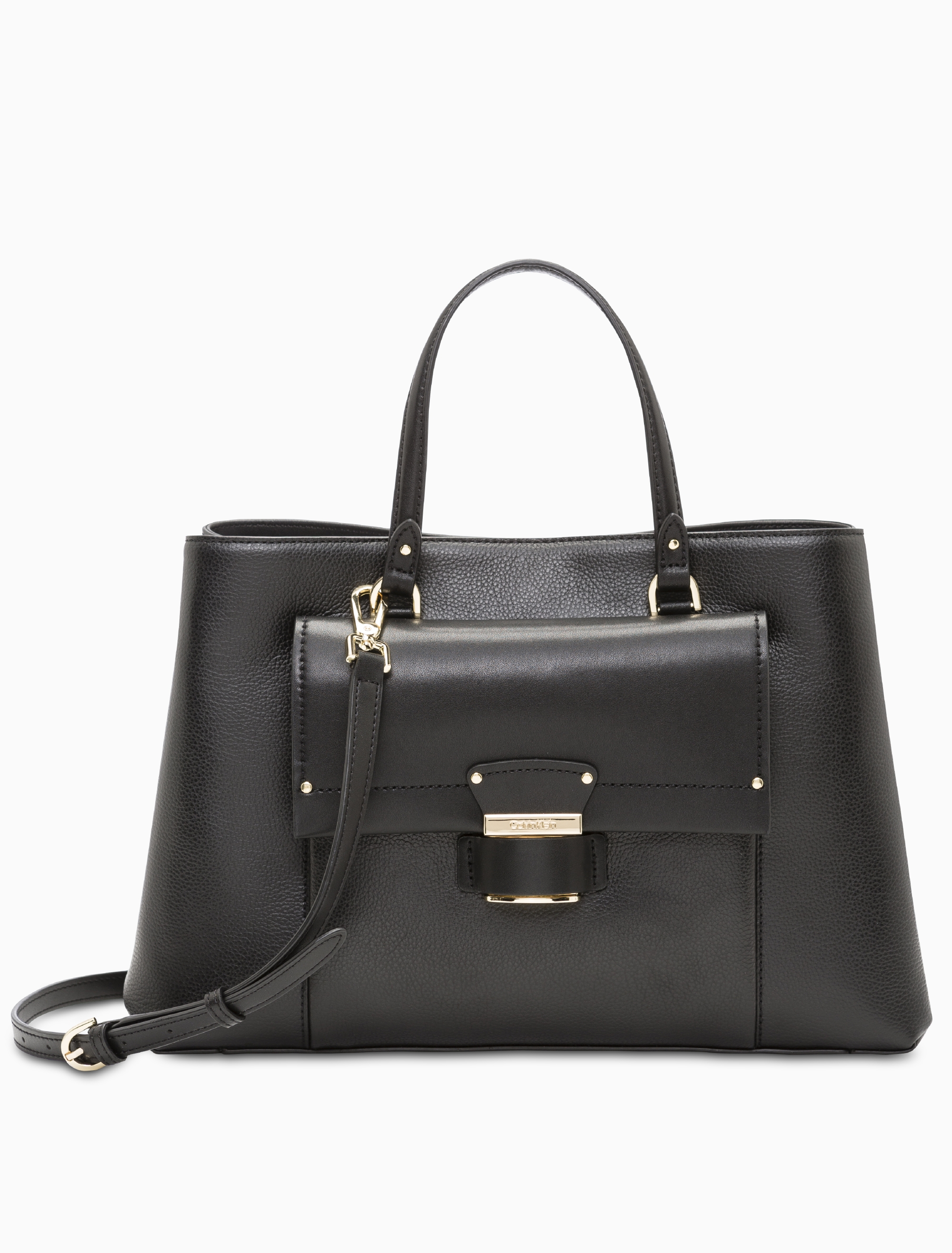 Calvin klein delancy leather satchel store