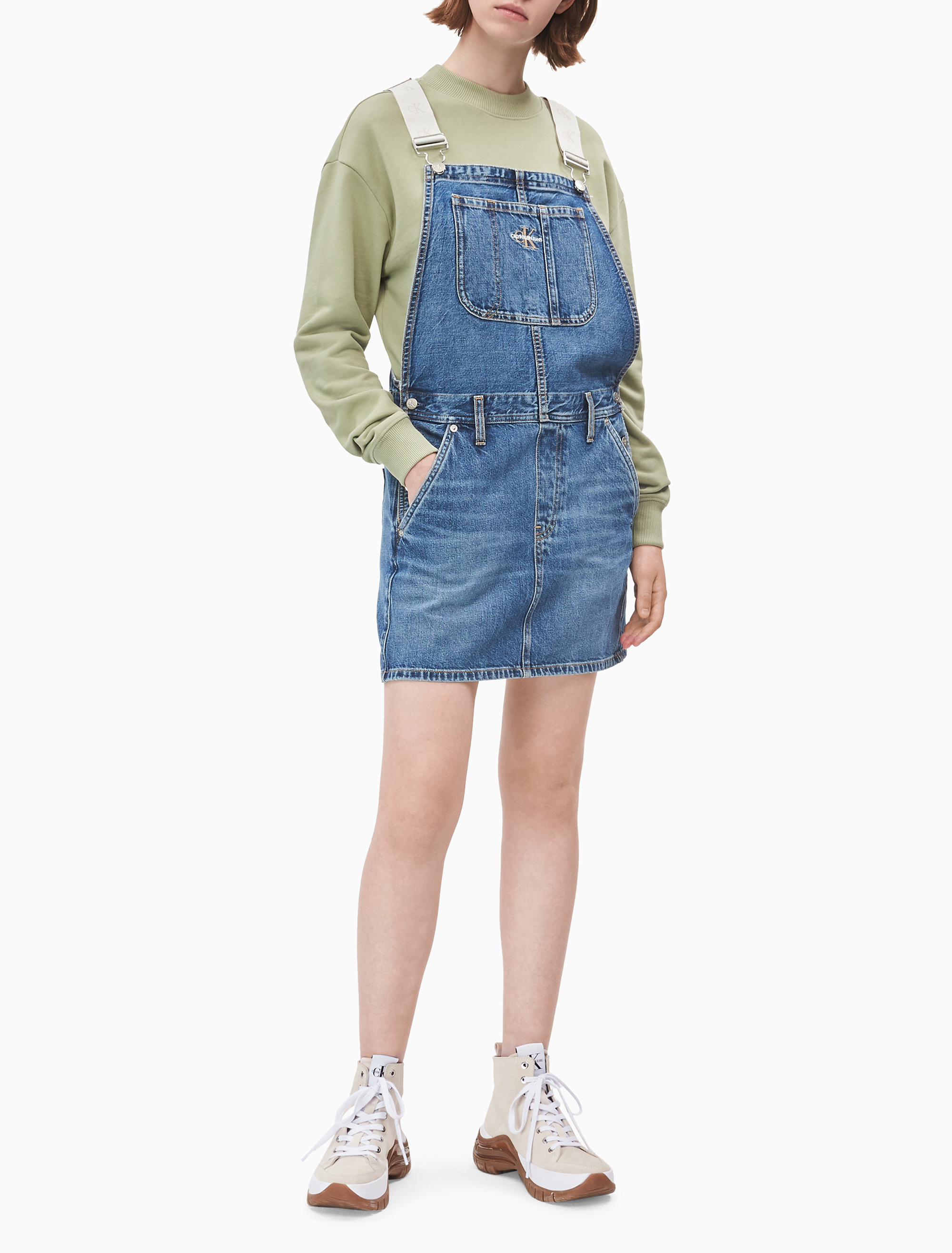 Calvin klein deals dungaree dress