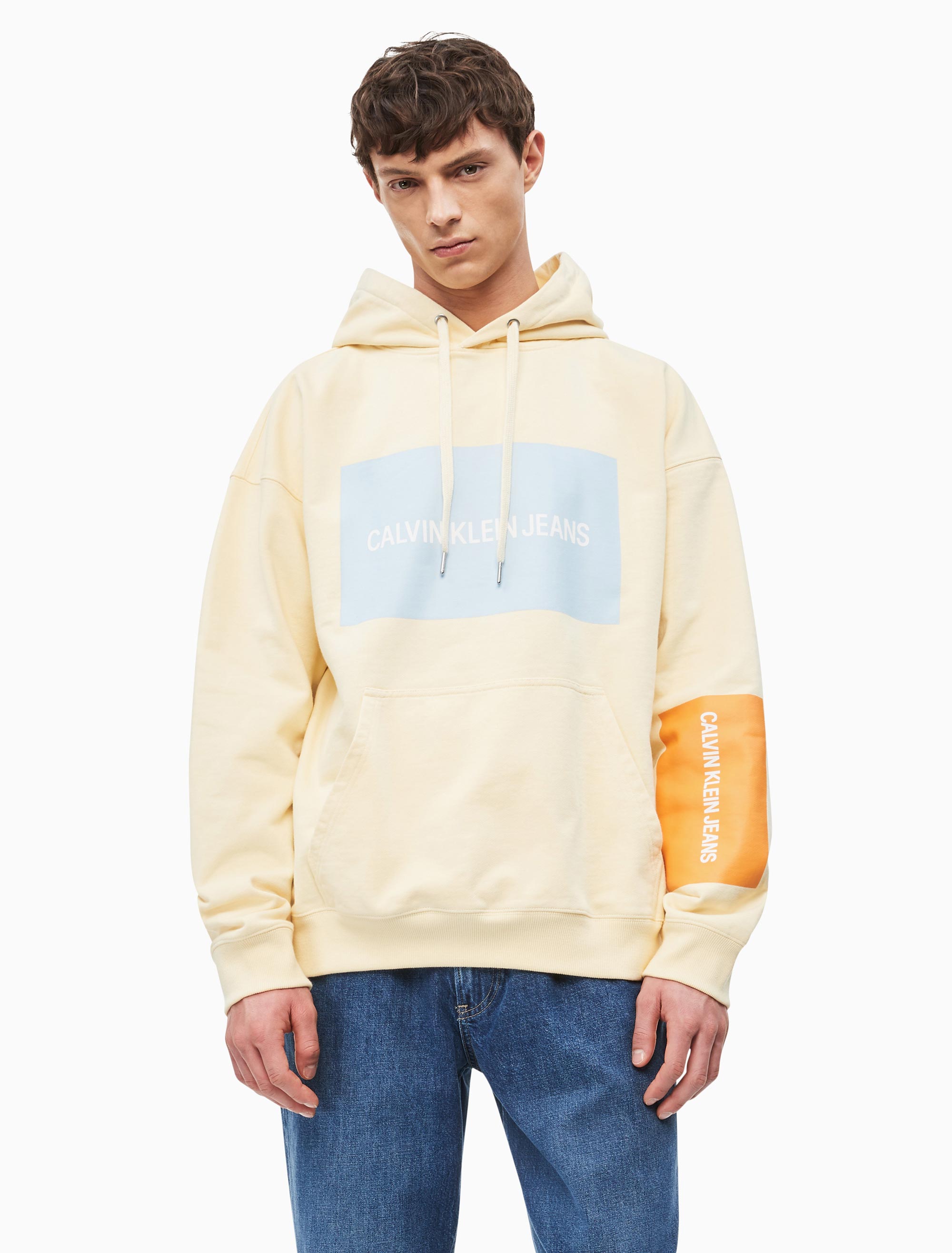 calvin klein multi logo hoodie