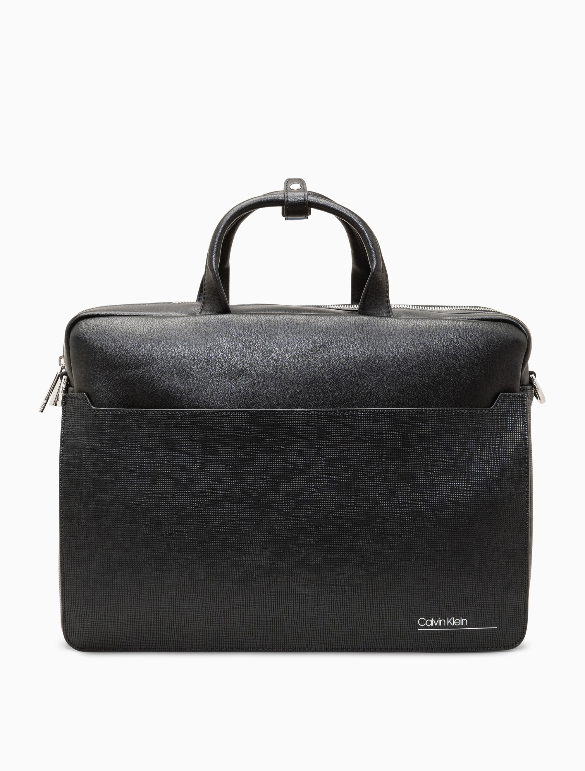 calvin klein leather laptop bag