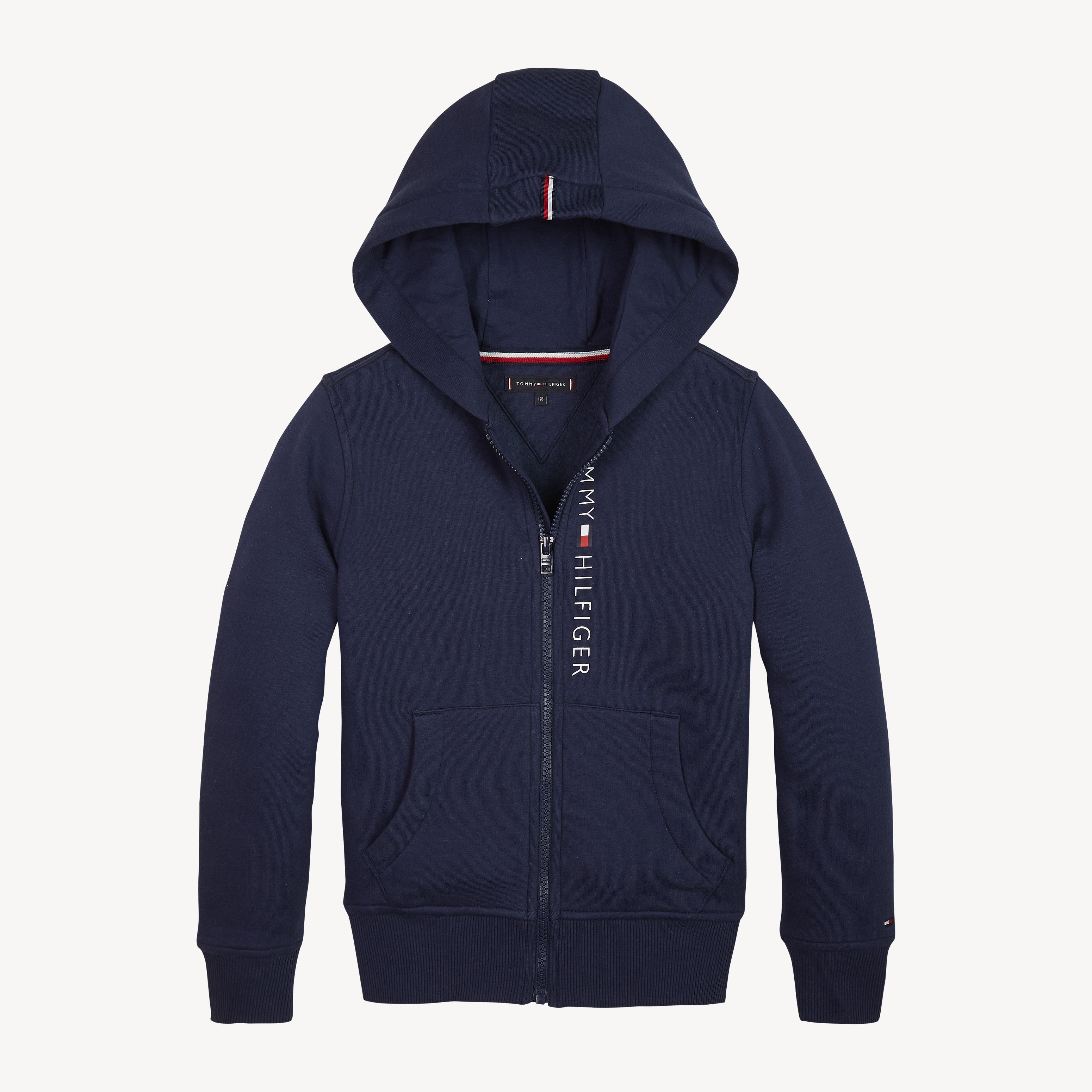 Tommy hilfiger logo deals zip hoodie