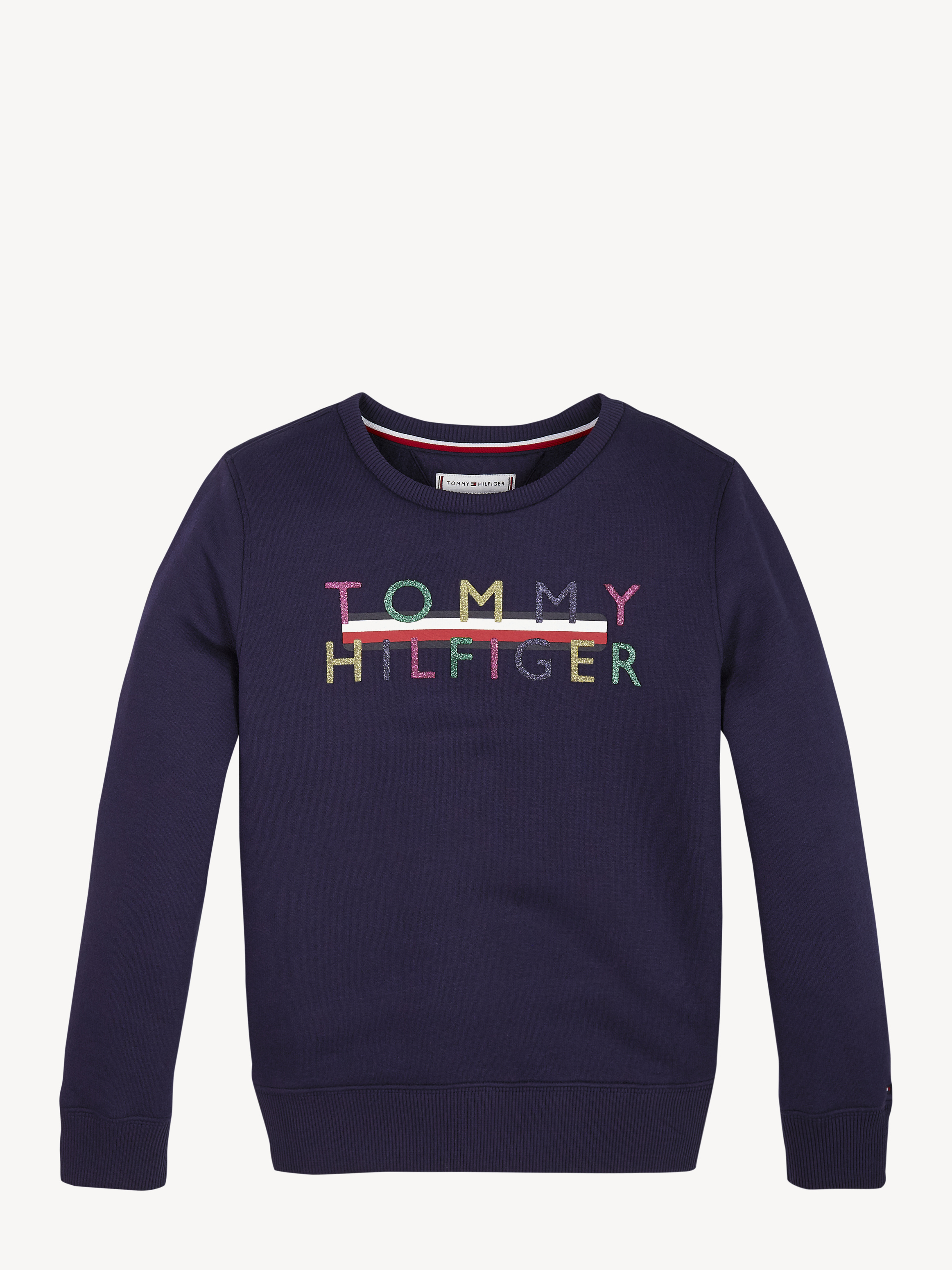 Girls Glitter Logo Fleece Sweatshirt Tommy Hilfiger