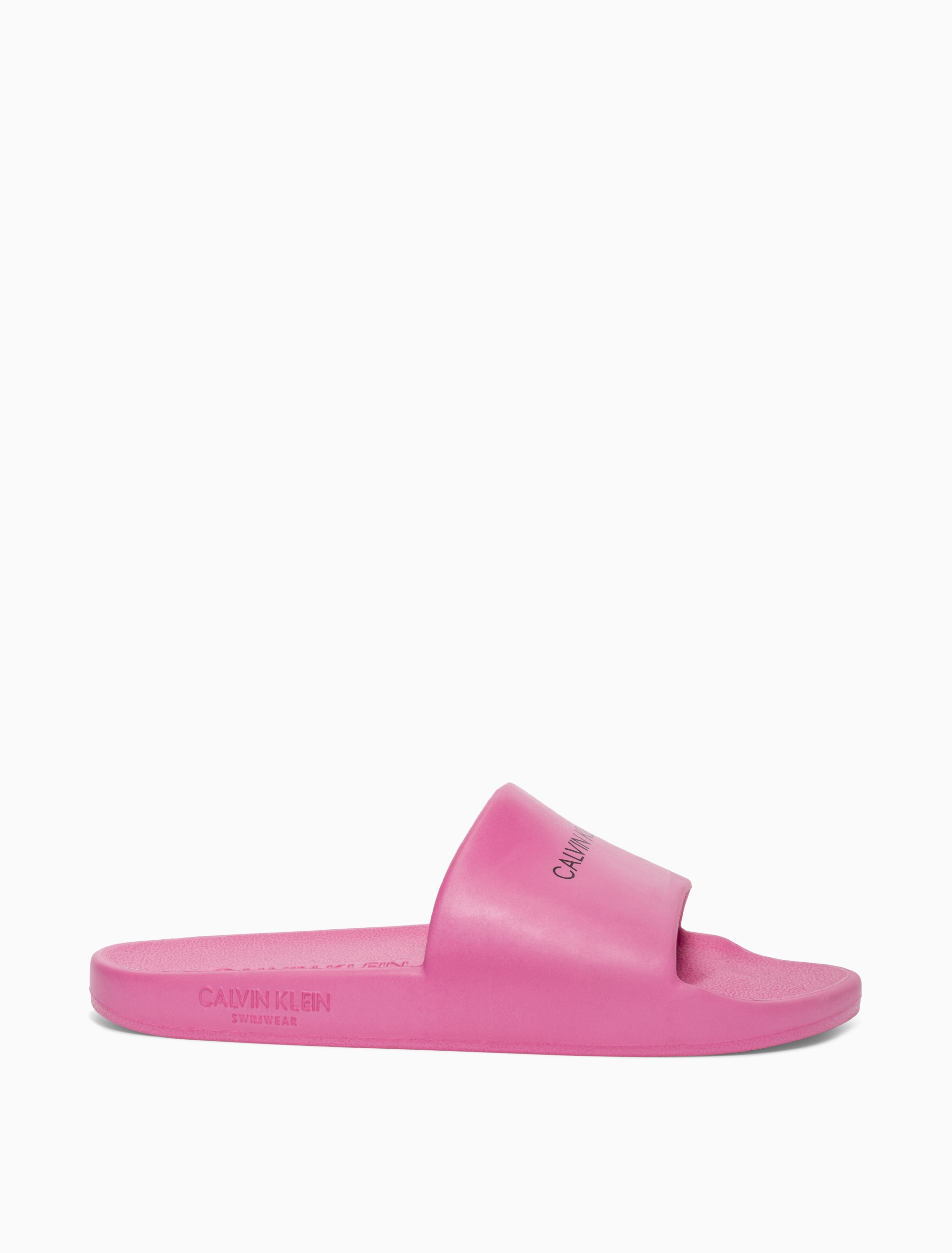 Pink calvin klein slides hot sale