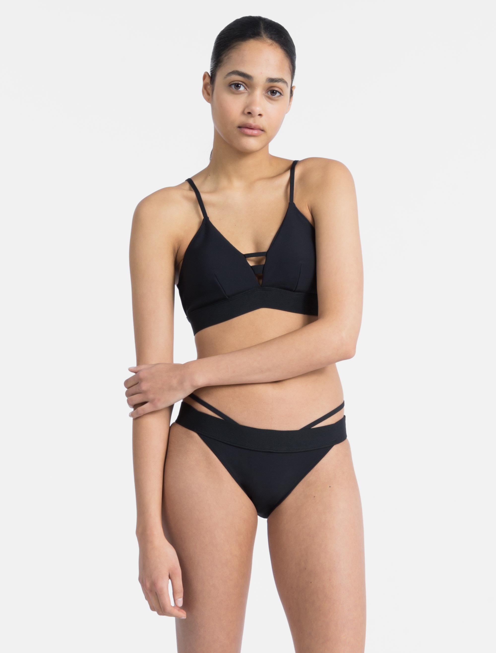 Calvin fashion klein fixed triangle bikini in black