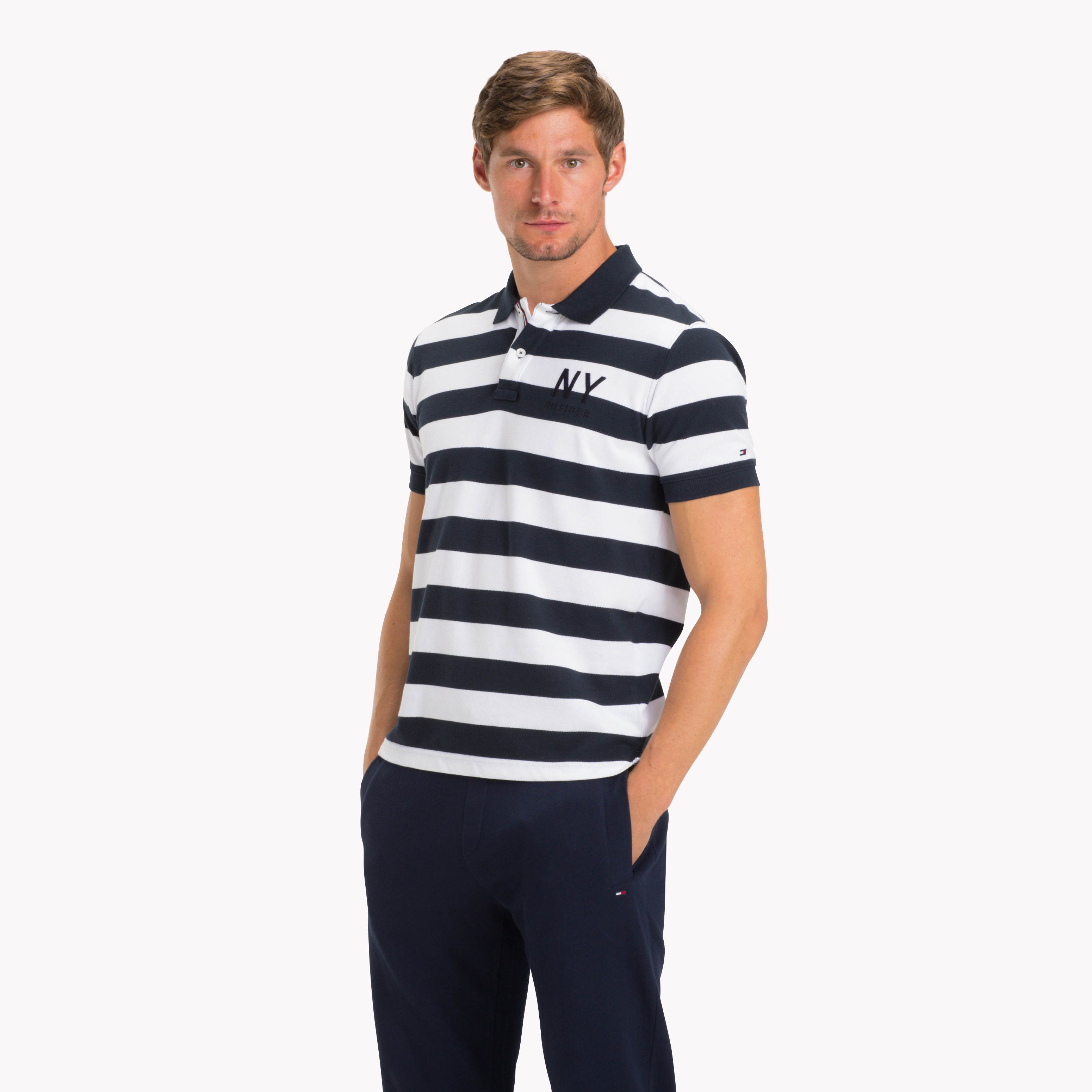 Block Striped Regular Fit Polo