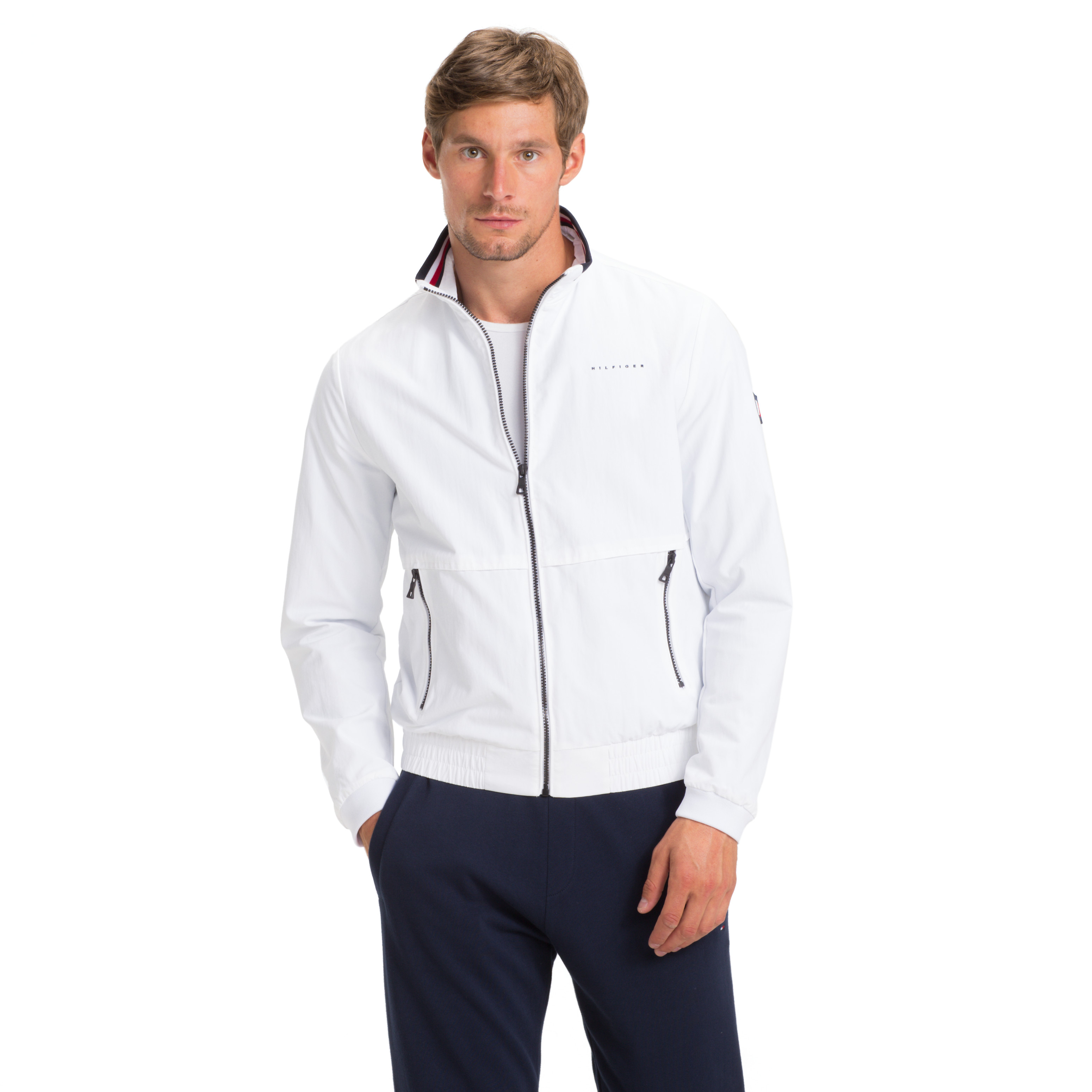 white tommy hilfiger winter jacket