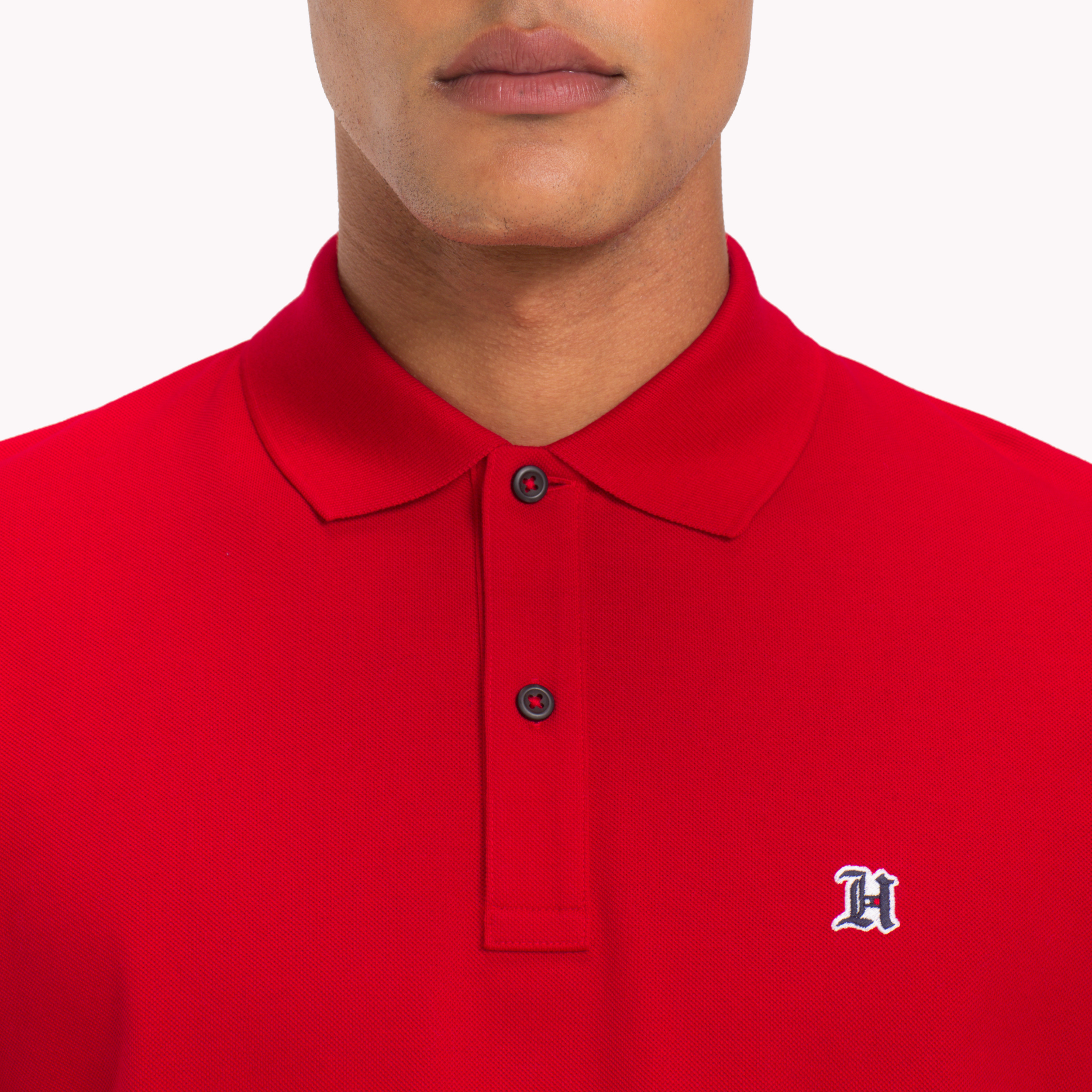 Red Lewis Hamilton Logo Polo Shirt Polo Shirts Tommy Hilfiger