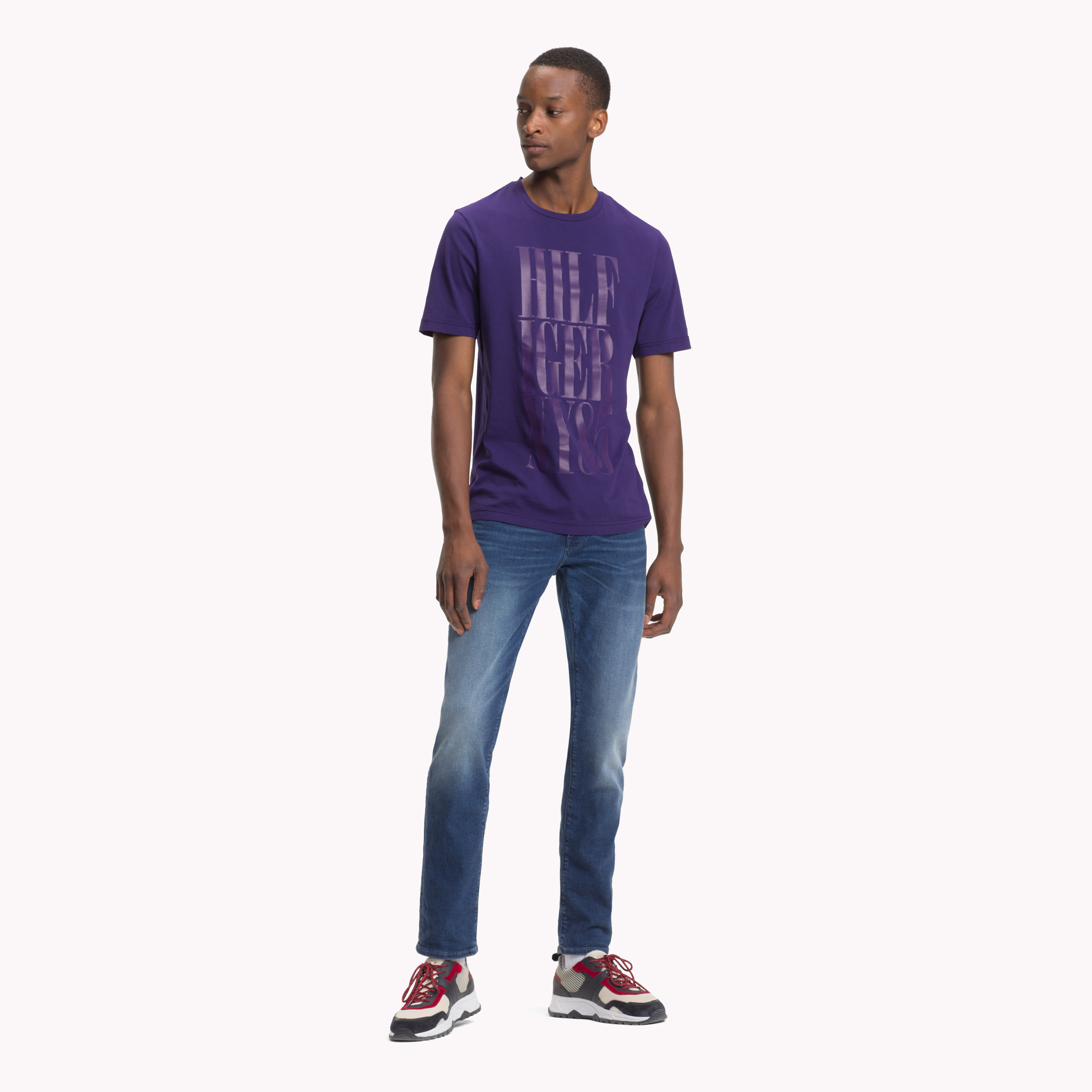 purple tommy hilfiger t shirt