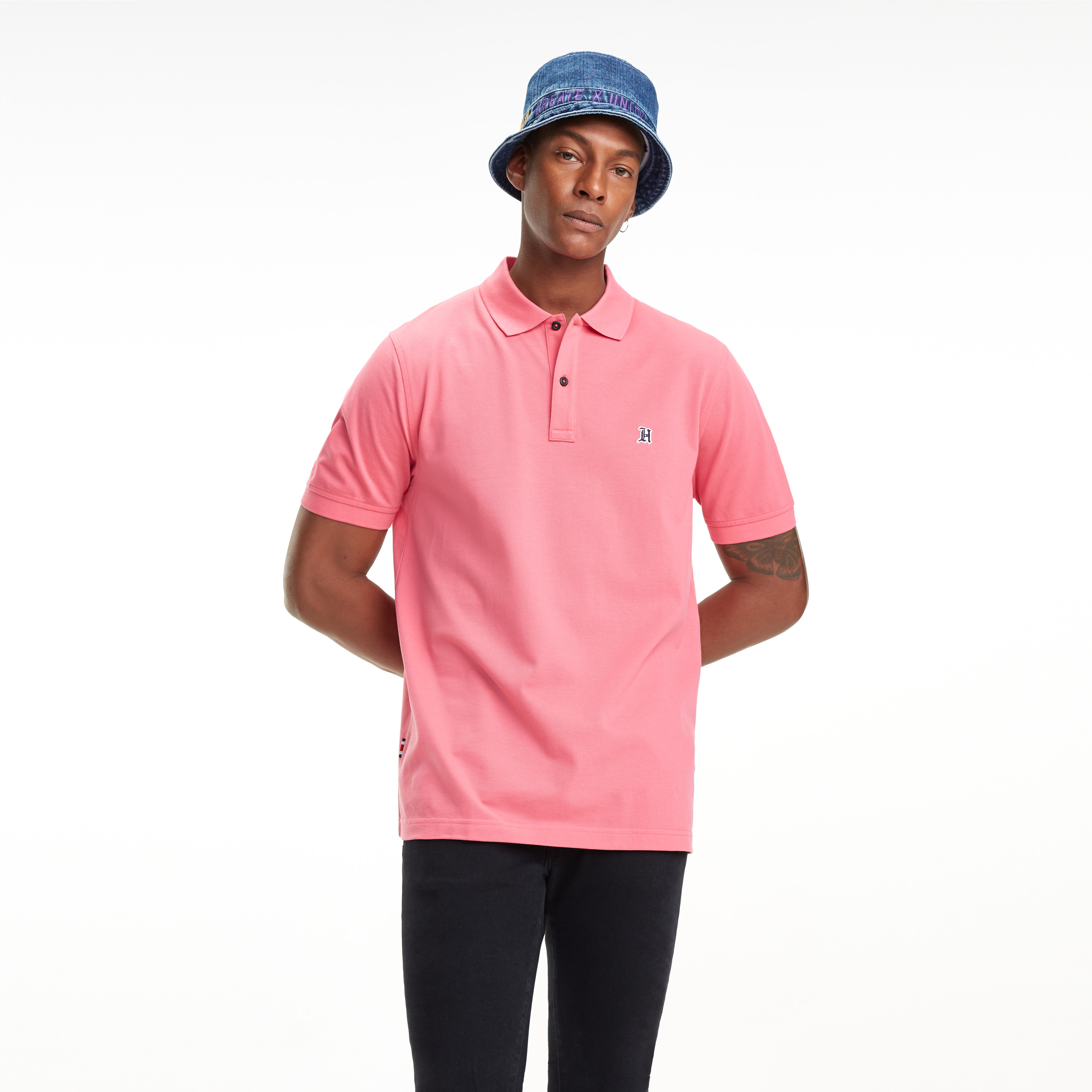 watercolor monogram polo