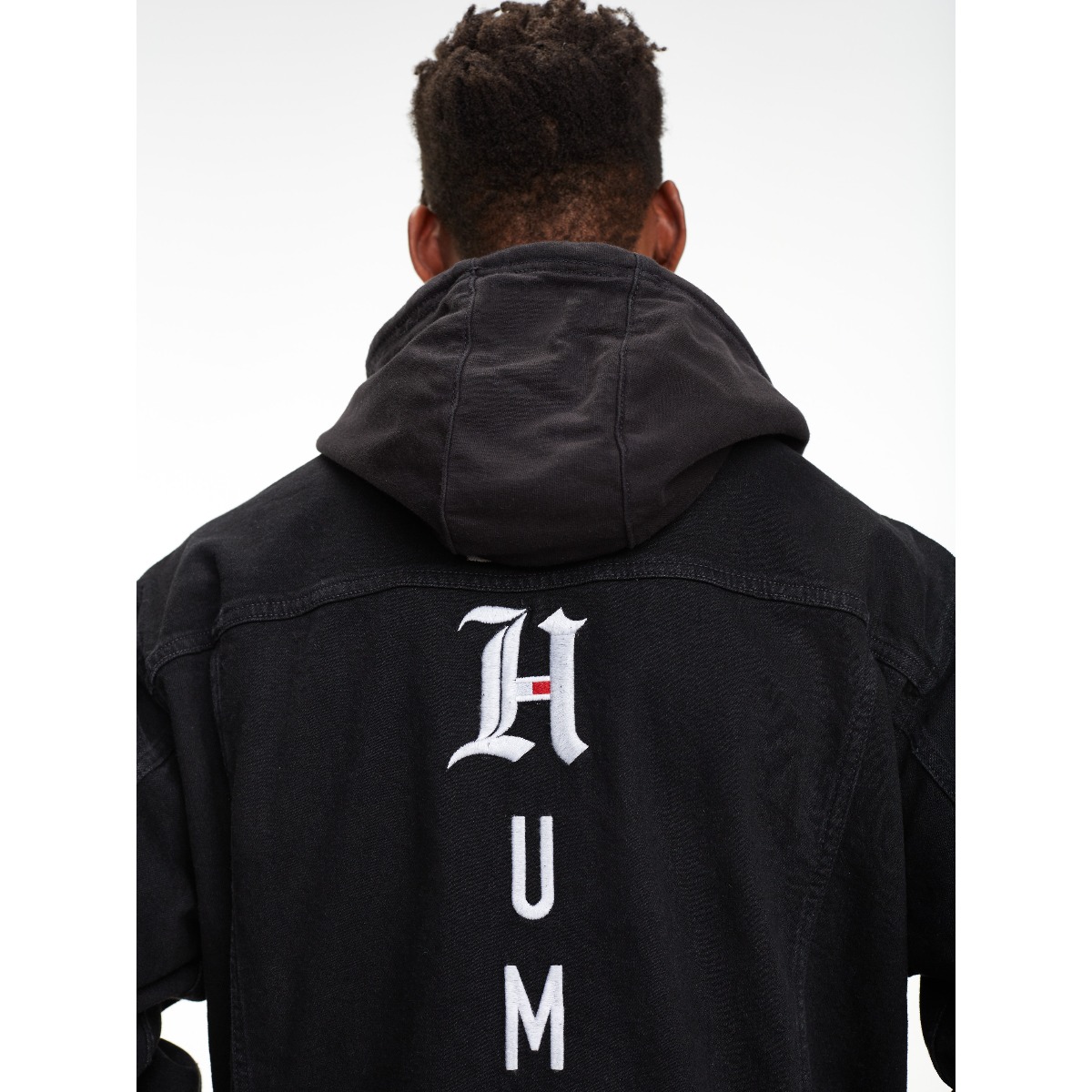 Lewis hamilton hooded denim jacket deals
