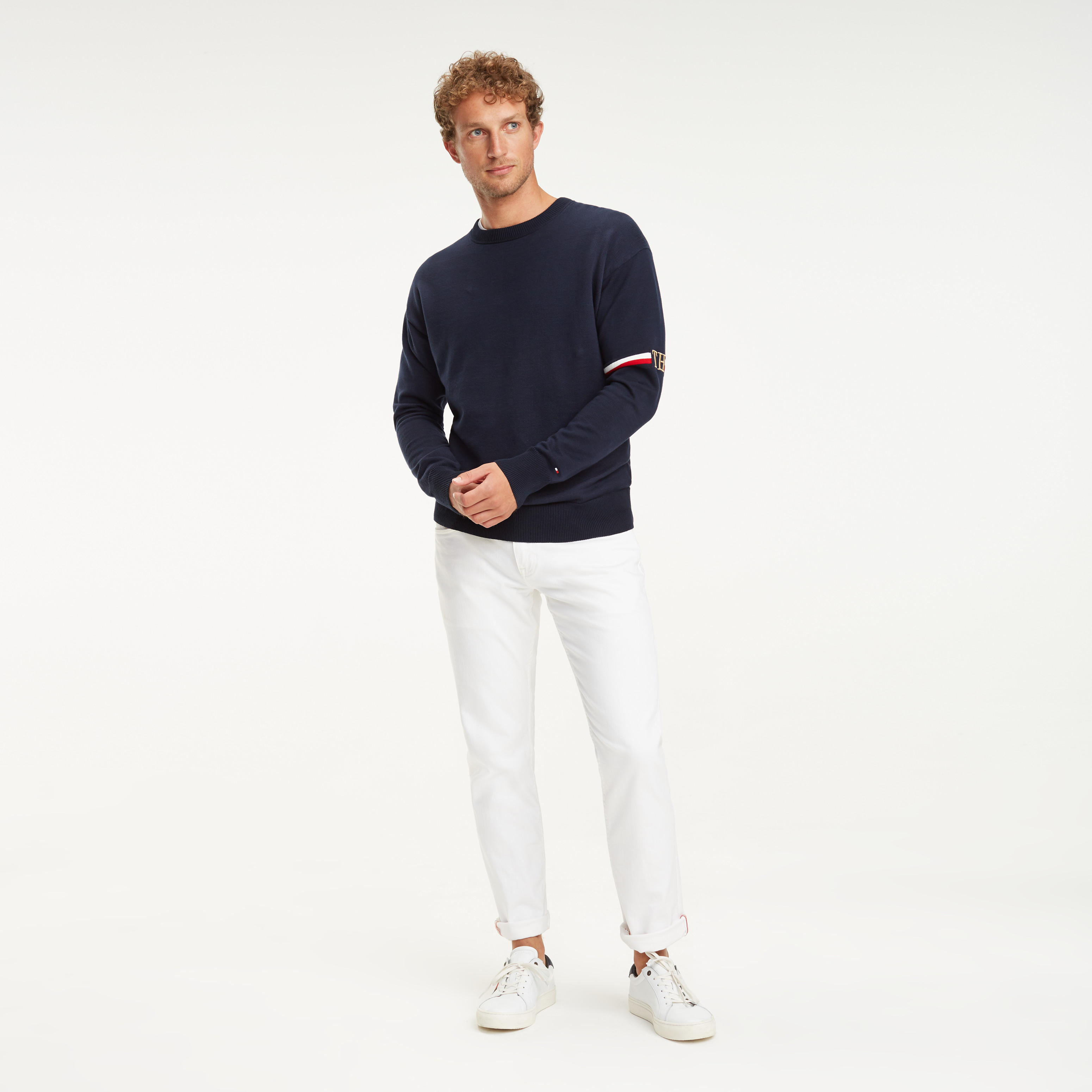 Tommy hilfiger tape crew on sale sweatshirt