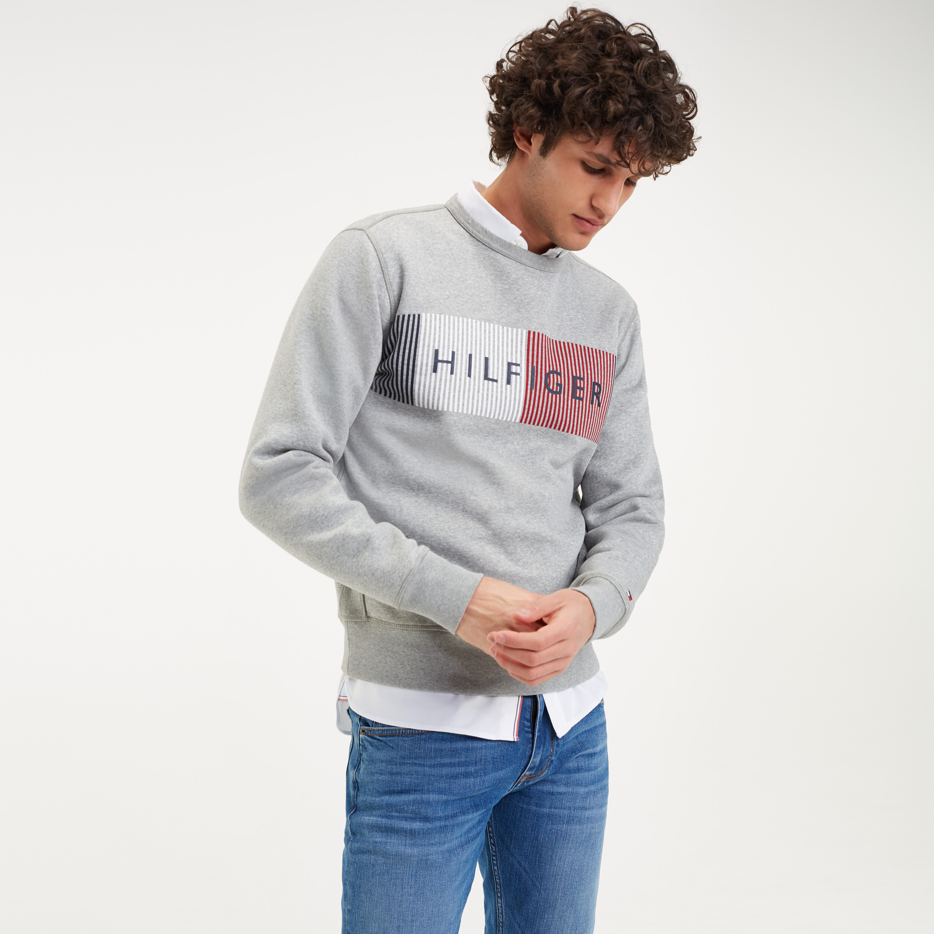 tommy hilfiger flex logo sweatshirt