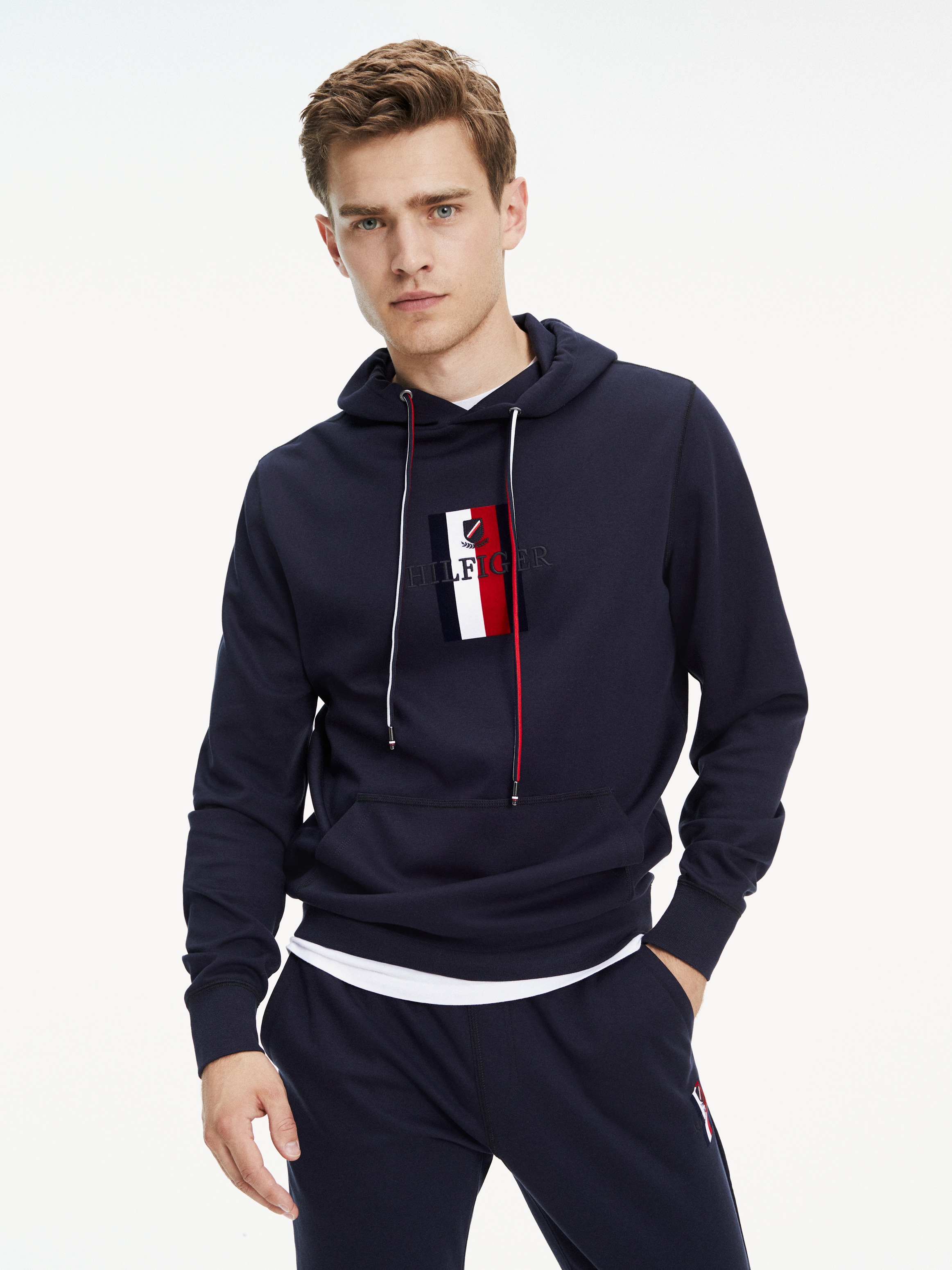 tommy icons logo embroidery hoodie