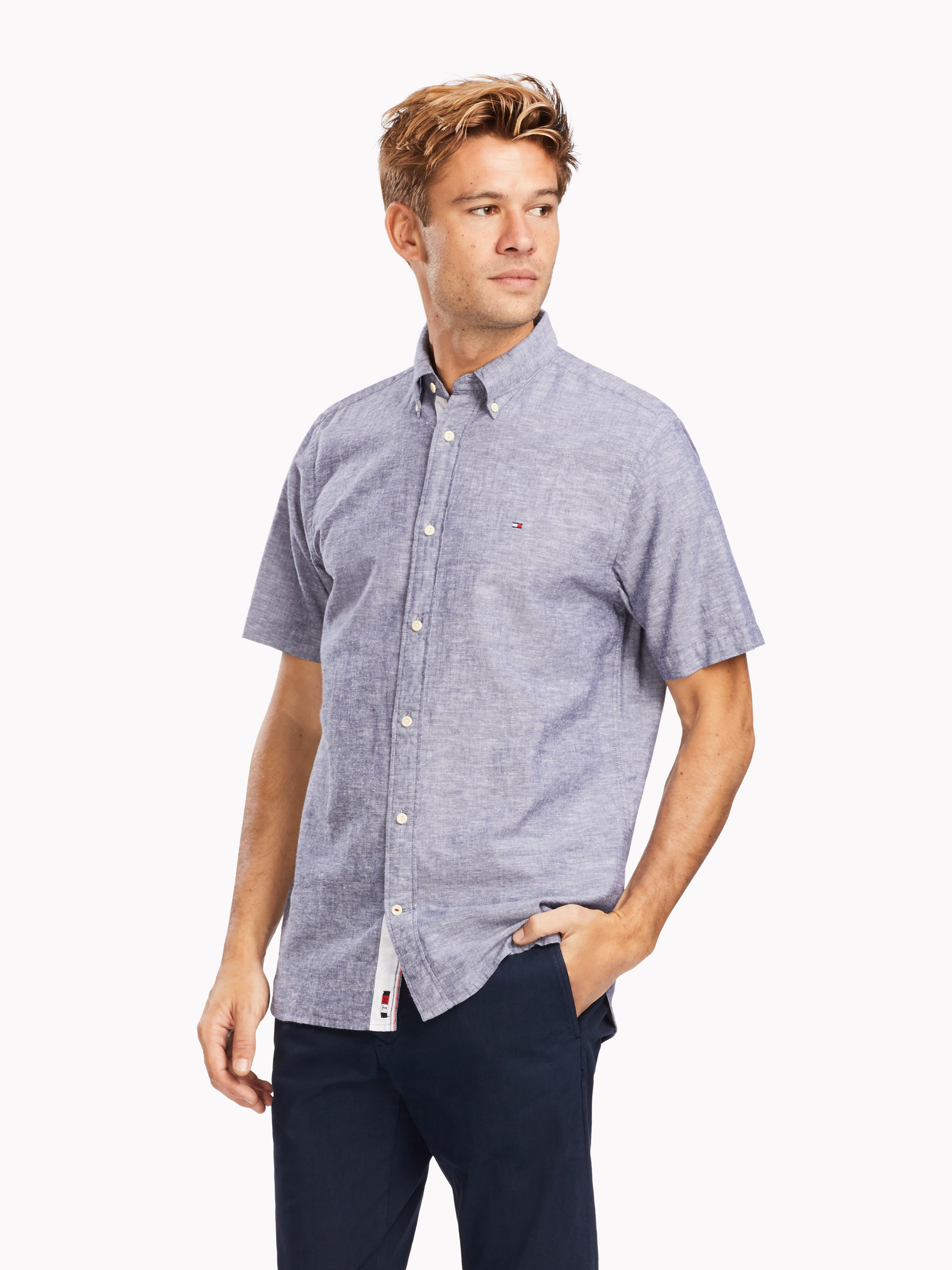 Tommy hilfiger cotton linen shirt top