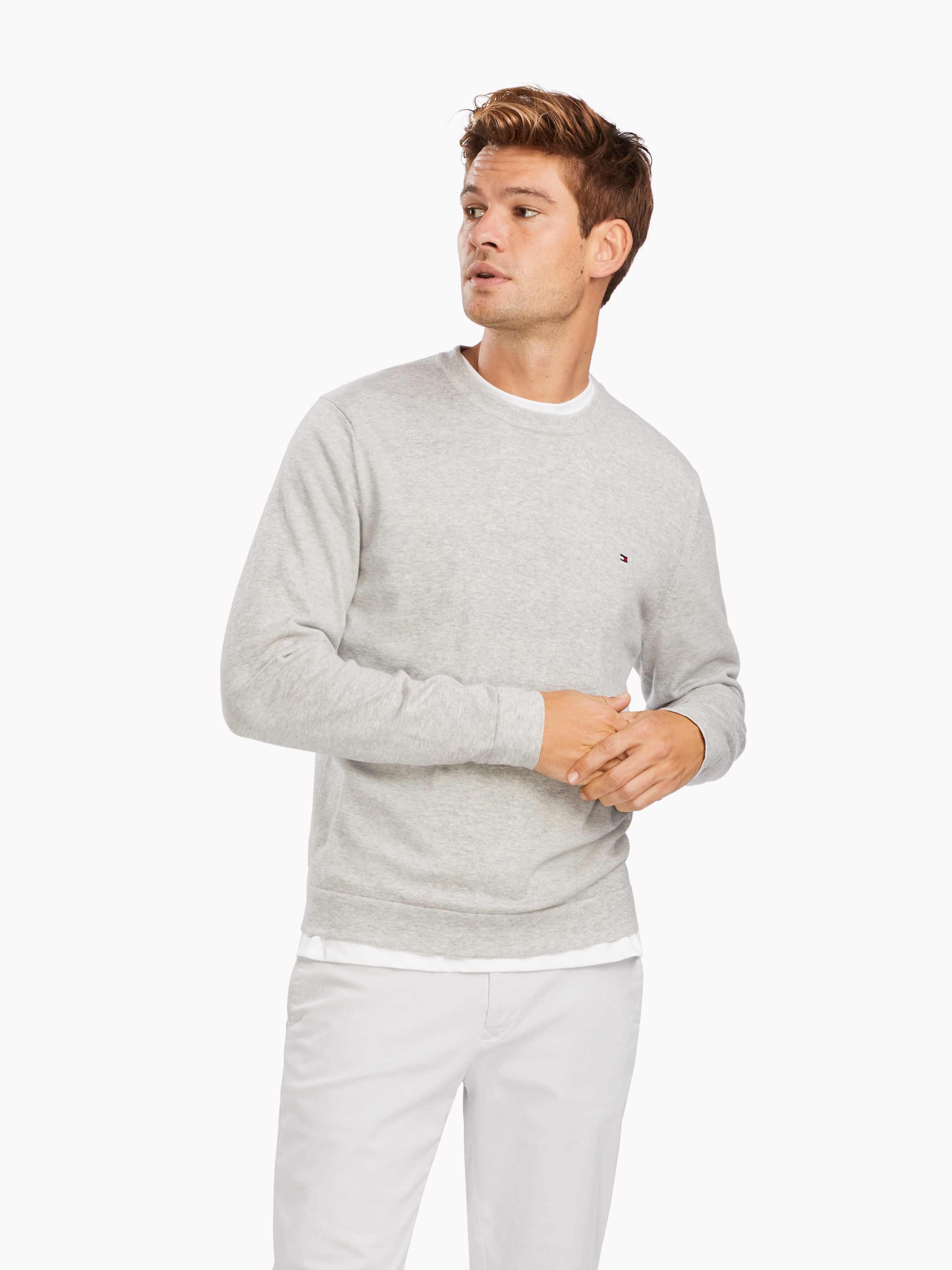 tommy hilfiger men's crew neck sweaters