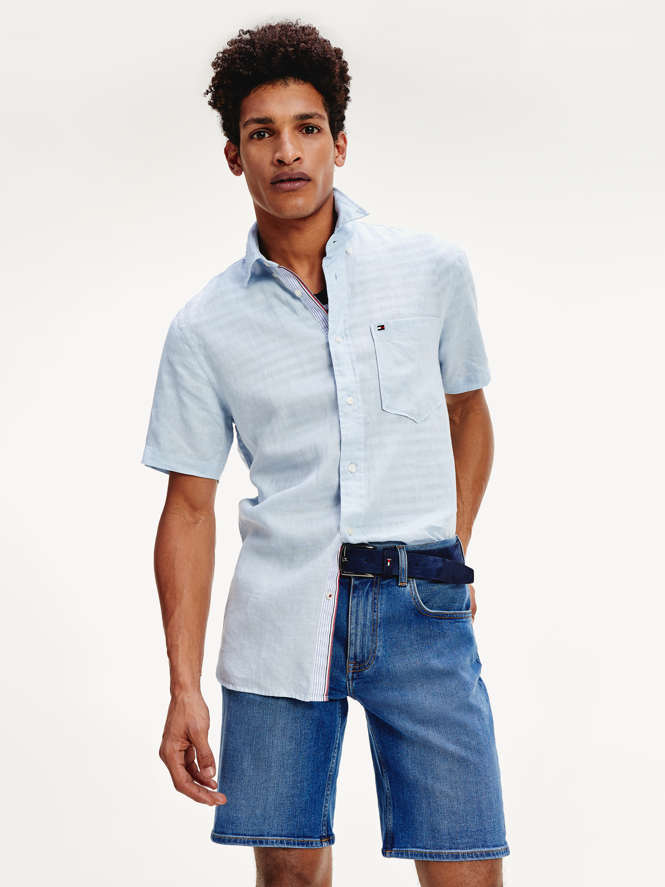 boys short sleeve linen shirt