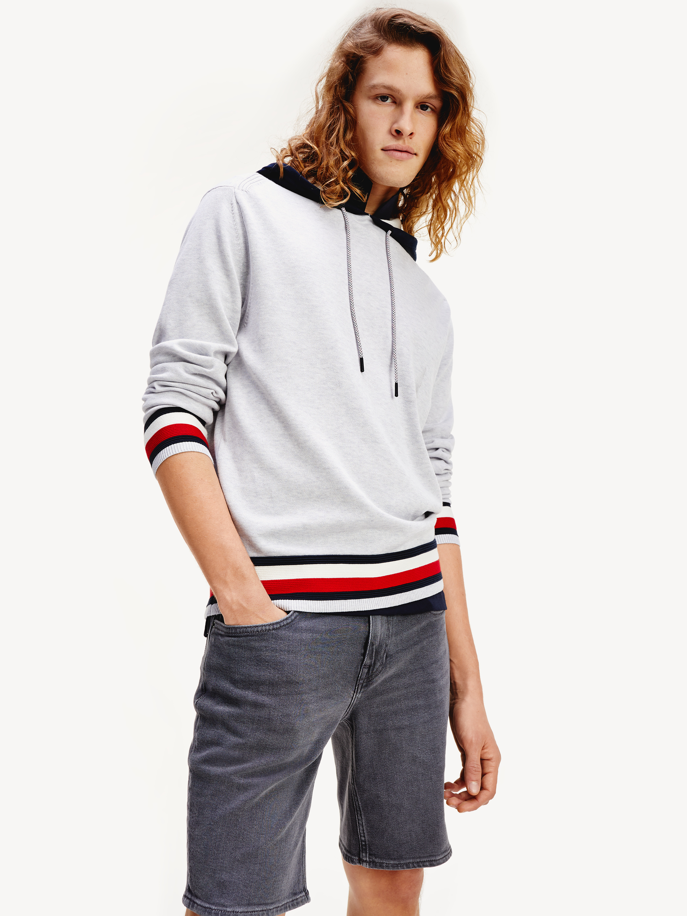 Signature Tape Pima Cotton Hoodie Sweatshirts & Hoodies Tommy Hilfiger